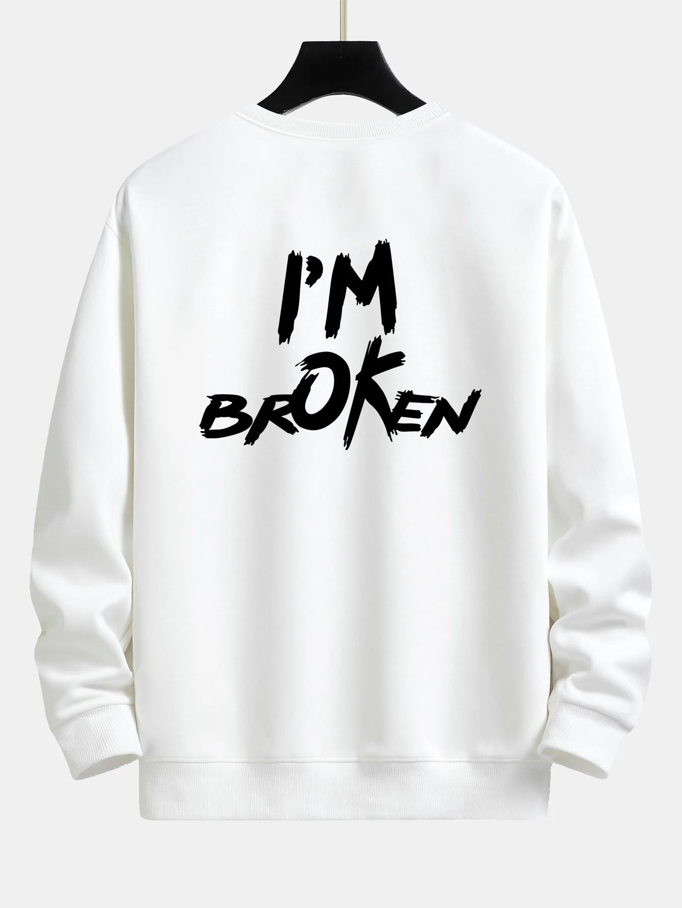 Ich bin gebrochen Front- und Rückendruck Relaxed Fit Sweatshirt - Image 10