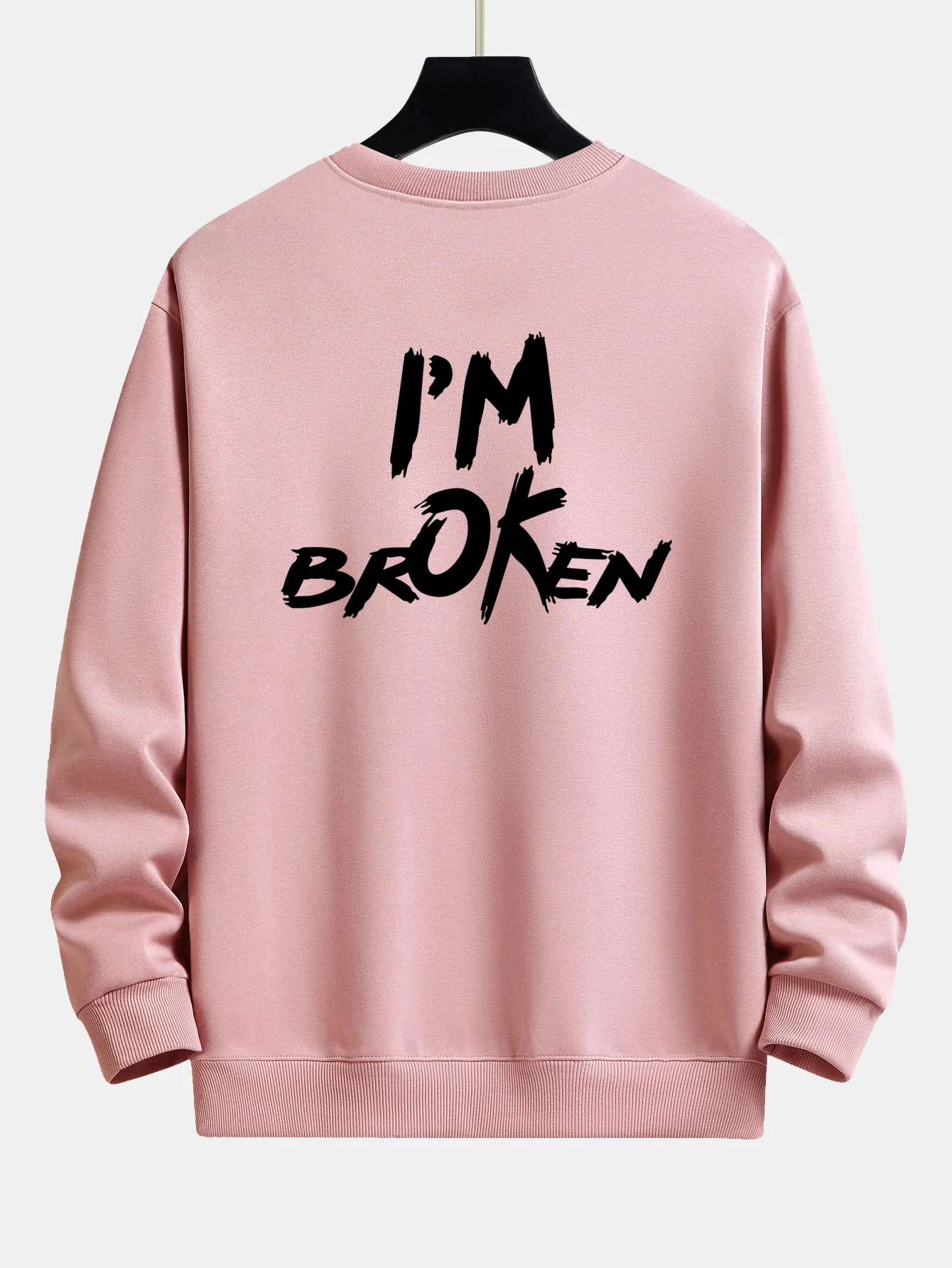 Ich bin gebrochen Front- und Rückendruck Relaxed Fit Sweatshirt - Image 12