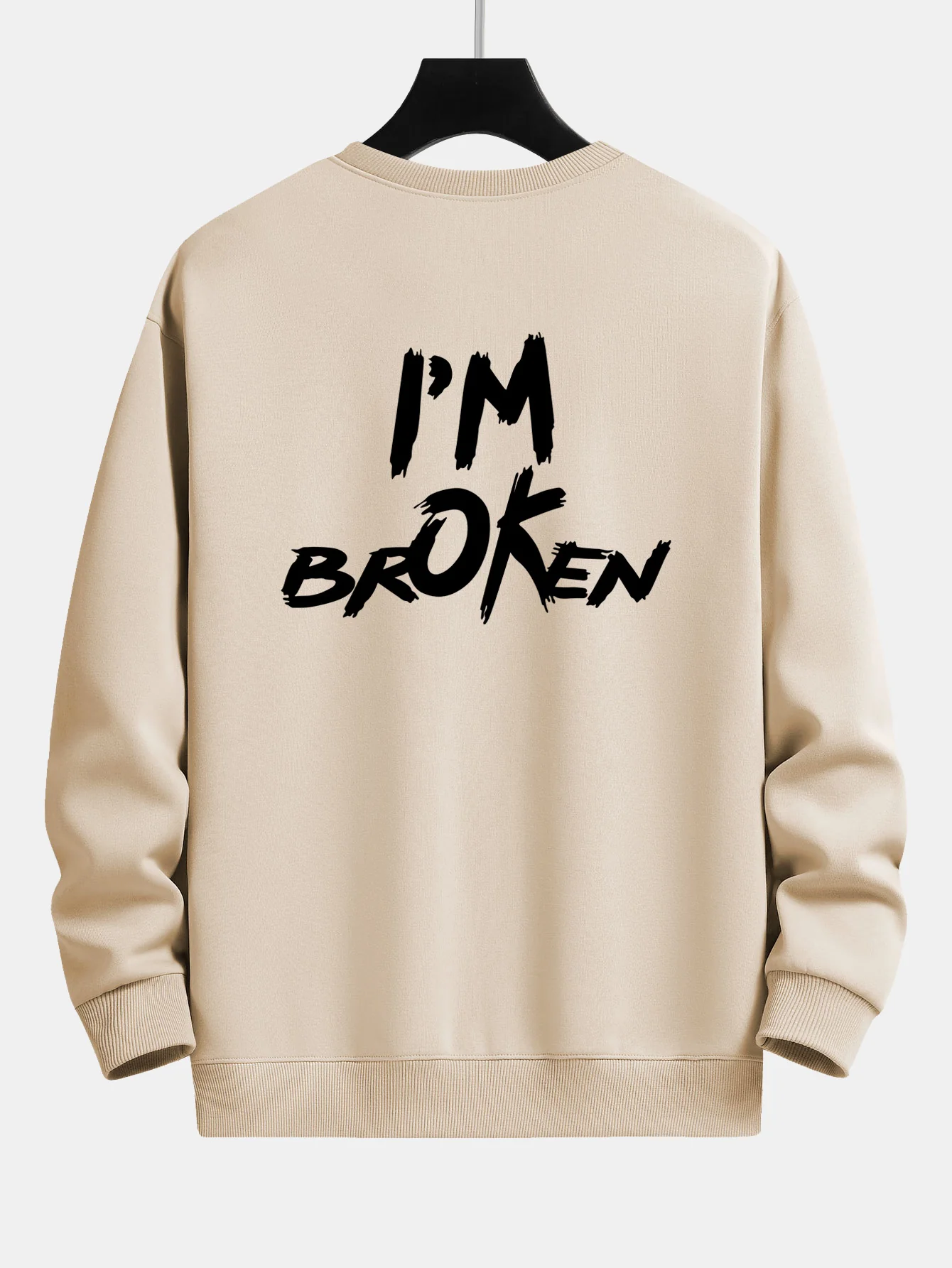 Ich bin gebrochen Front- und Rückendruck Relaxed Fit Sweatshirt - Image 14