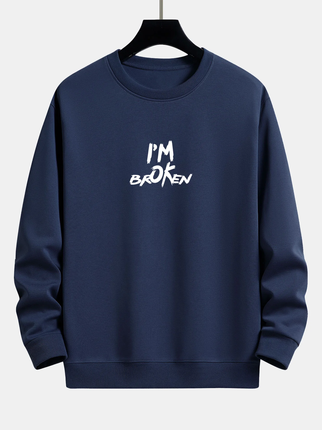 Ich bin gebrochen Front- und Rückendruck Relaxed Fit Sweatshirt - Image 15