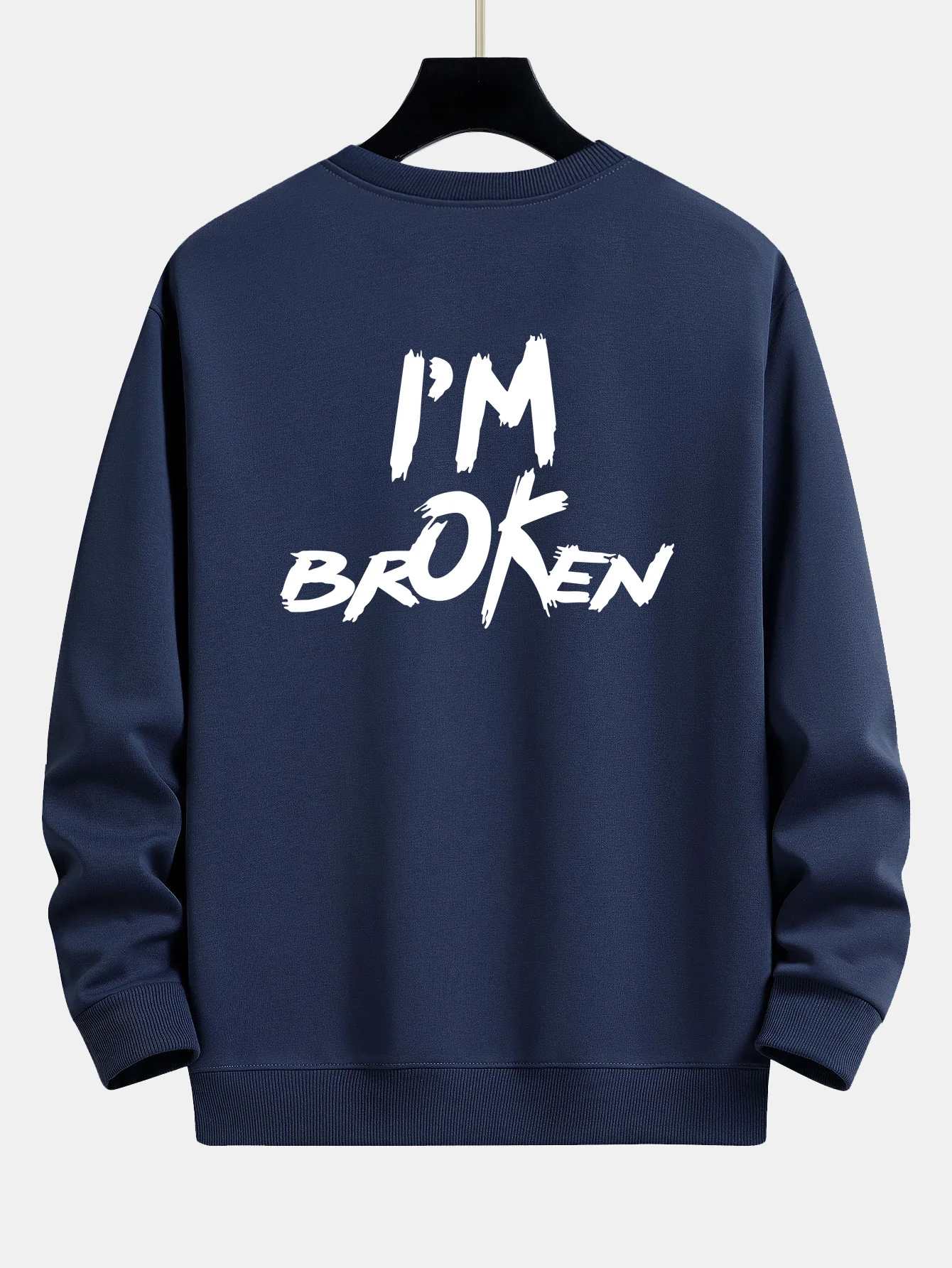 Ich bin gebrochen Front- und Rückendruck Relaxed Fit Sweatshirt - Image 16