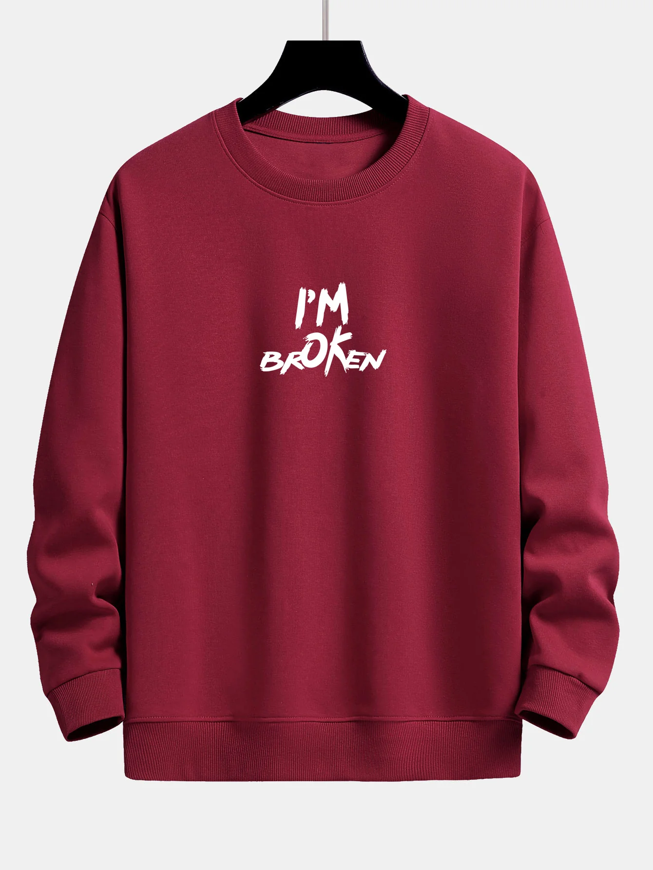 Ich bin gebrochen Front- und Rückendruck Relaxed Fit Sweatshirt - Image 17