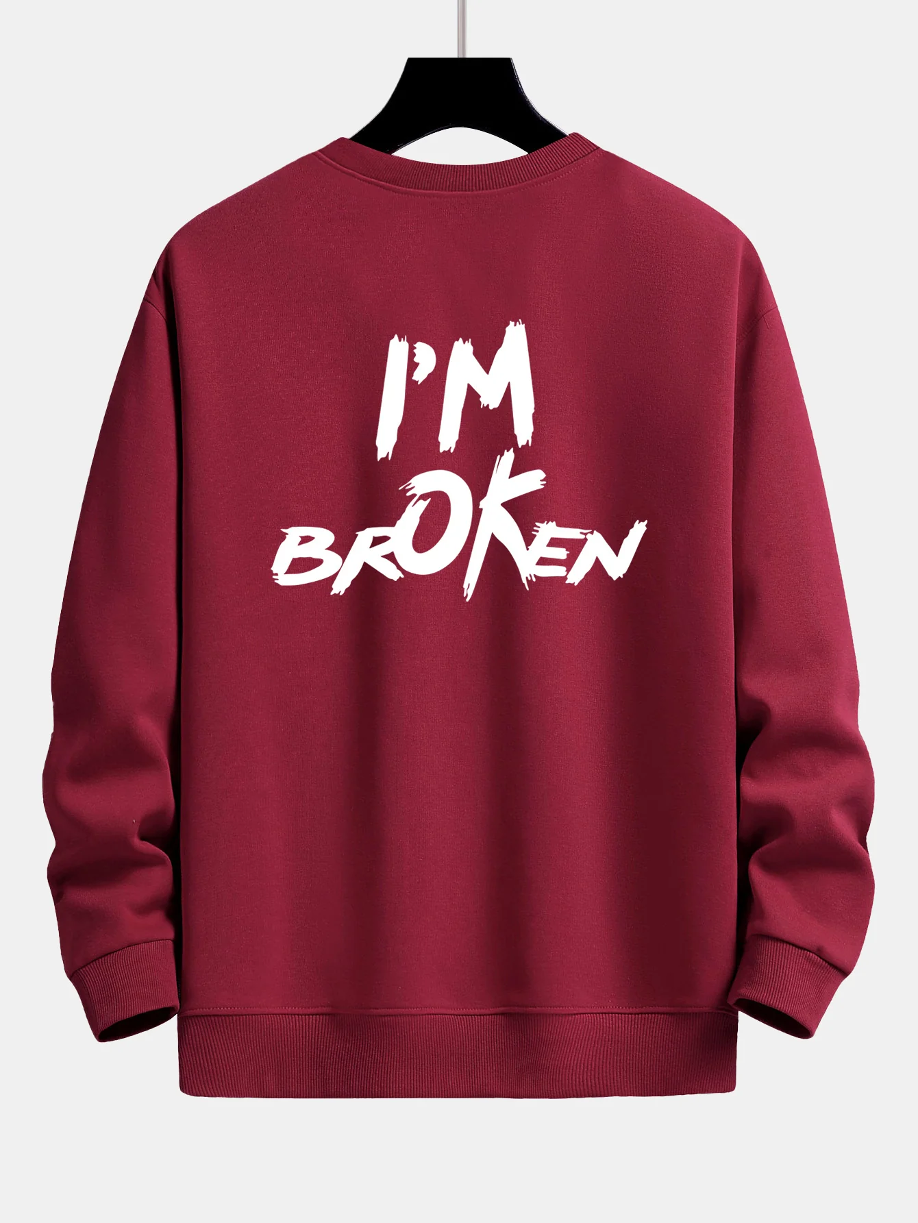 Ich bin gebrochen Front- und Rückendruck Relaxed Fit Sweatshirt - Image 18
