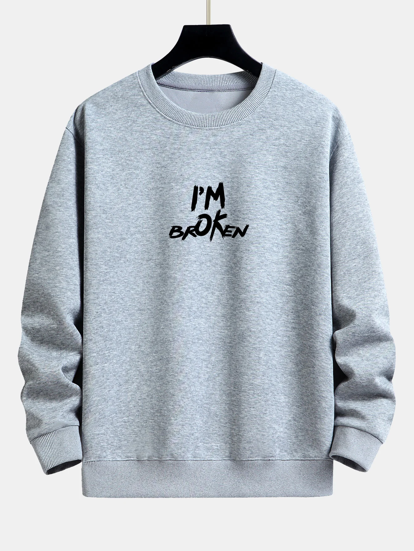 Ich bin gebrochen Front- und Rückendruck Relaxed Fit Sweatshirt - Image 19