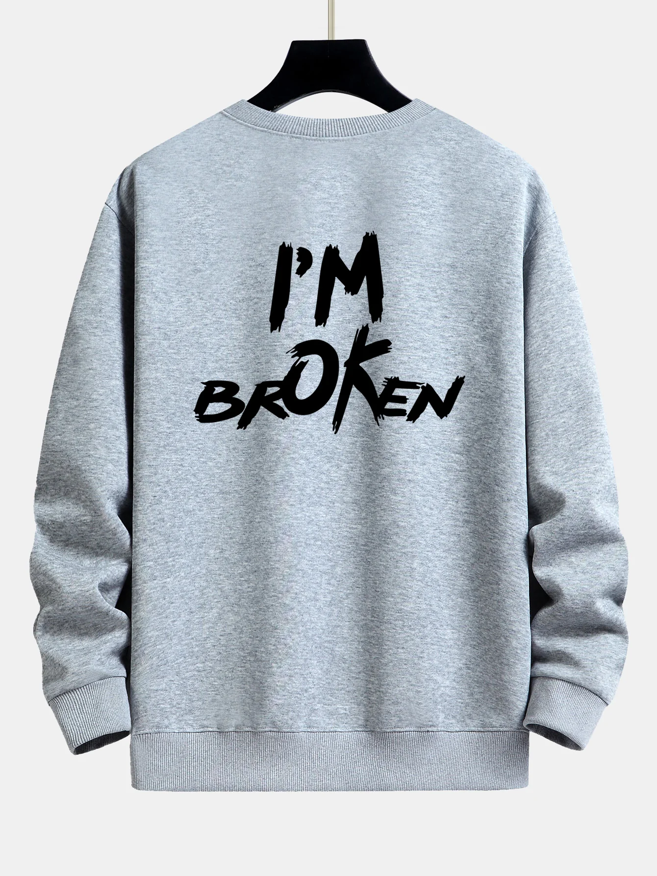 Ich bin gebrochen Front- und Rückendruck Relaxed Fit Sweatshirt - Image 20