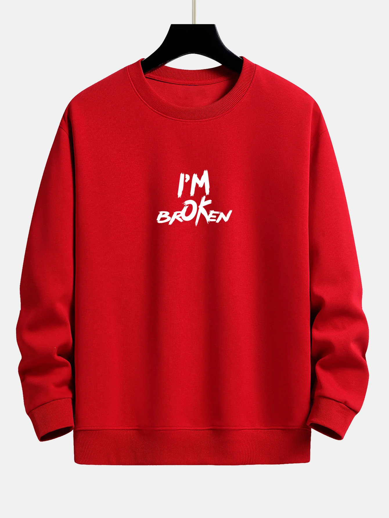 Ich bin gebrochen Front- und Rückendruck Relaxed Fit Sweatshirt - Image 5
