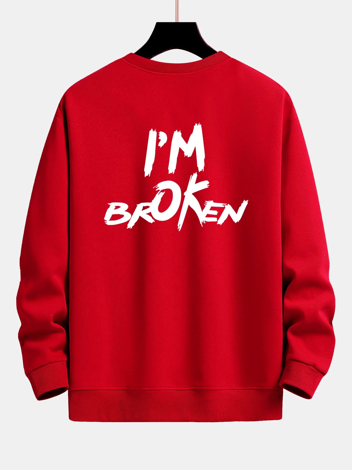 Ich bin gebrochen Front- und Rückendruck Relaxed Fit Sweatshirt - Image 6