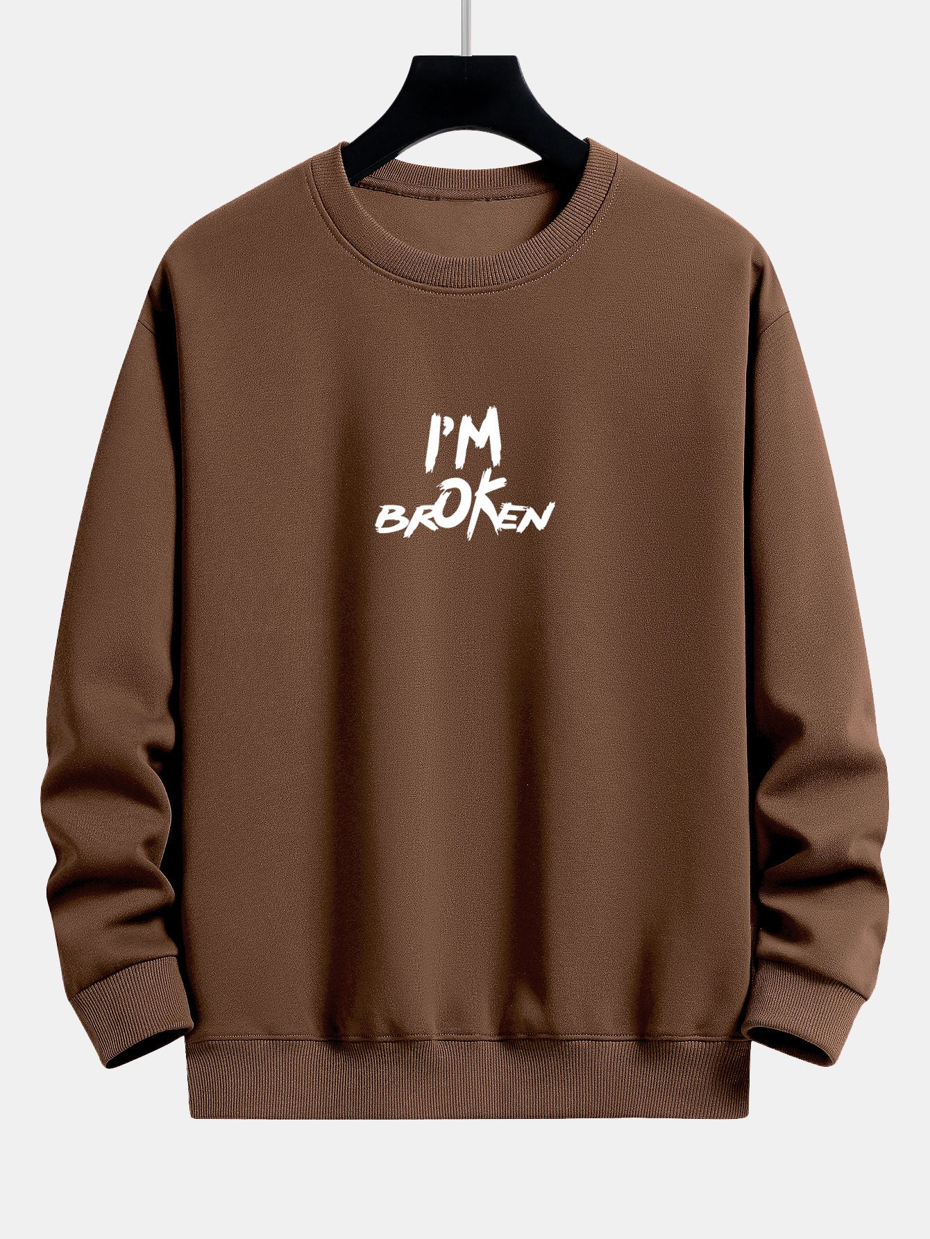 Ich bin gebrochen Front- und Rückendruck Relaxed Fit Sweatshirt - Image 7