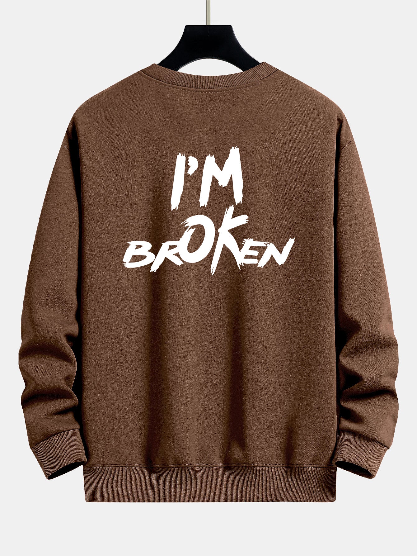 Ich bin gebrochen Front- und Rückendruck Relaxed Fit Sweatshirt - Image 8