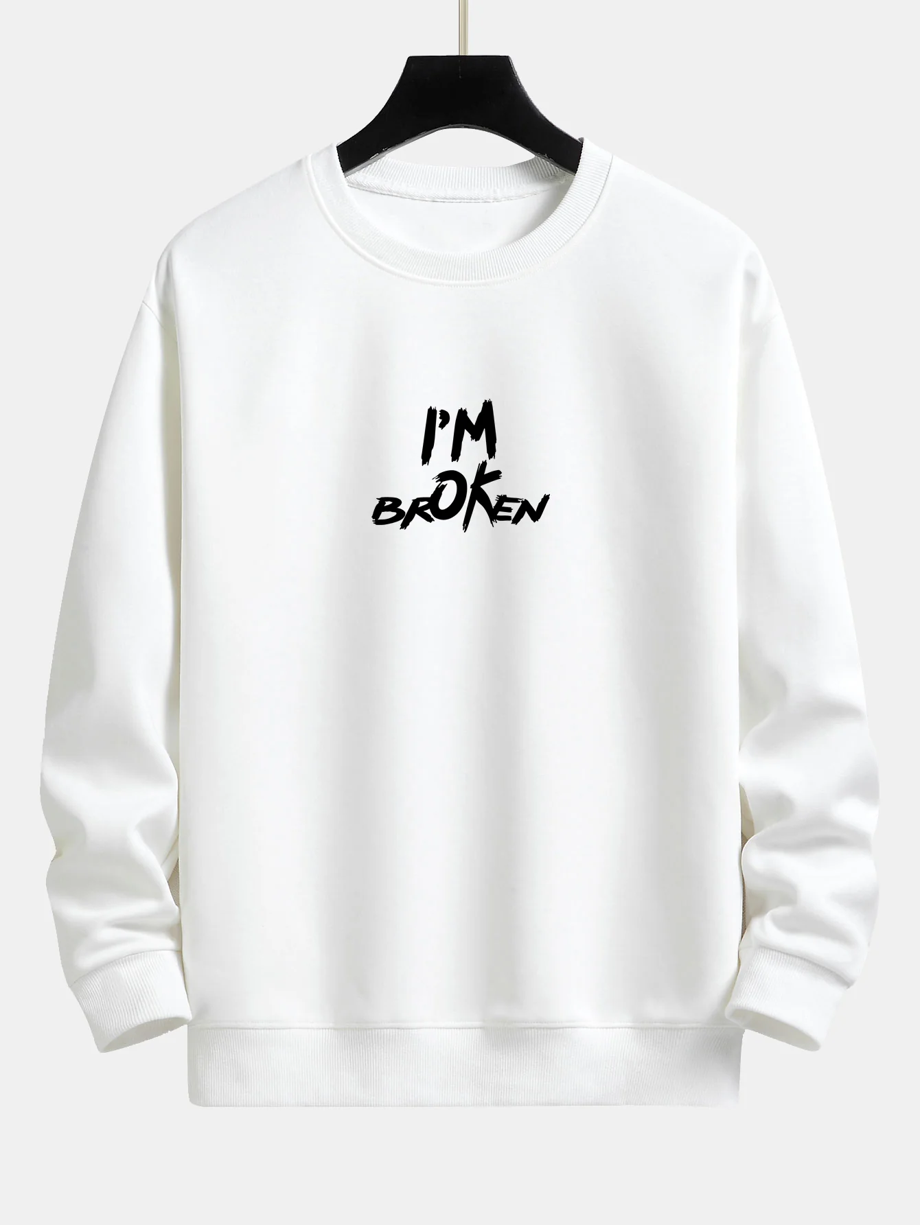 Ich bin gebrochen Front- und Rückendruck Relaxed Fit Sweatshirt - Image 9