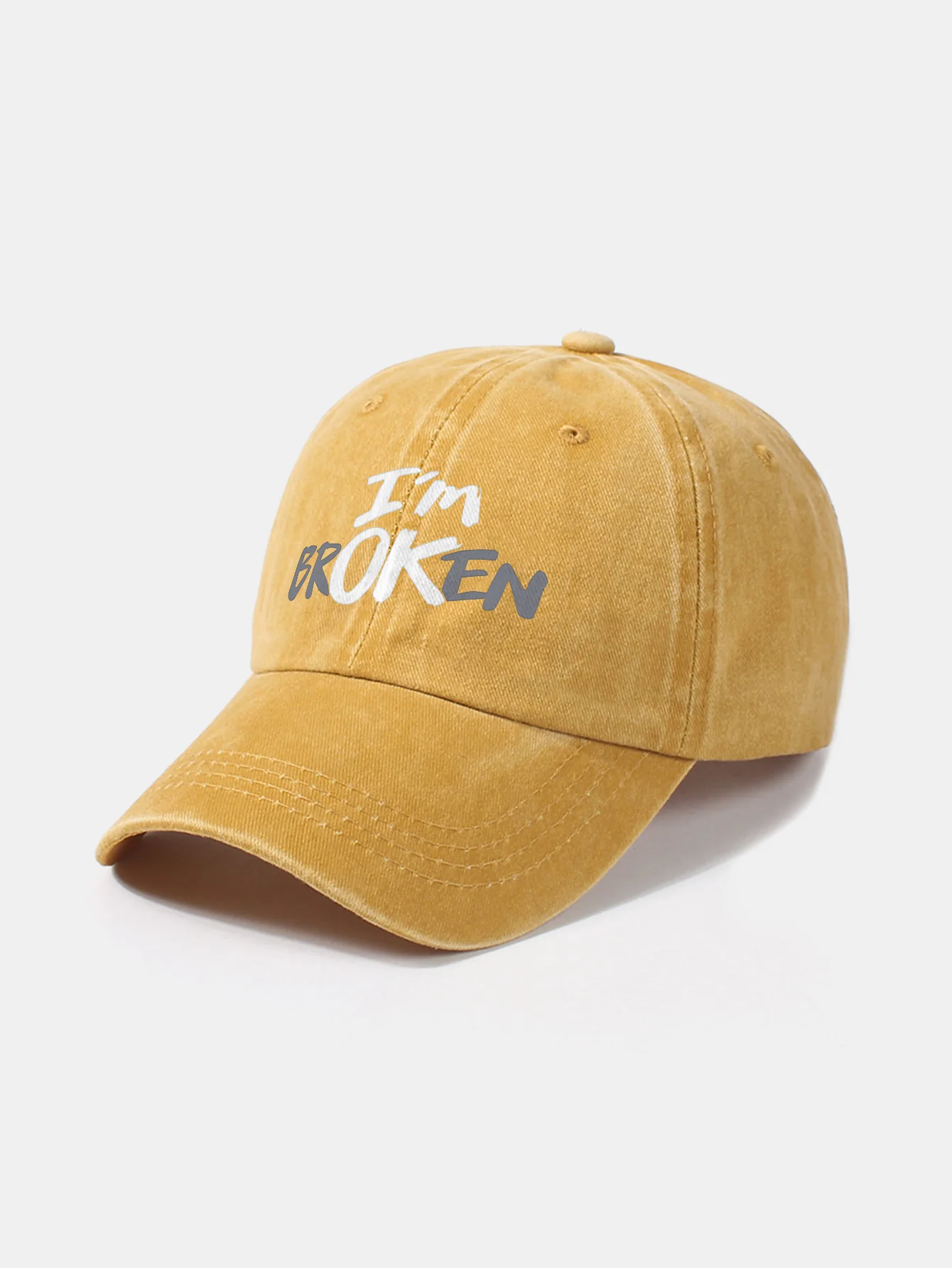 Ich bin kaputt bedruckte gewaschene Baseballkappe - Image 7