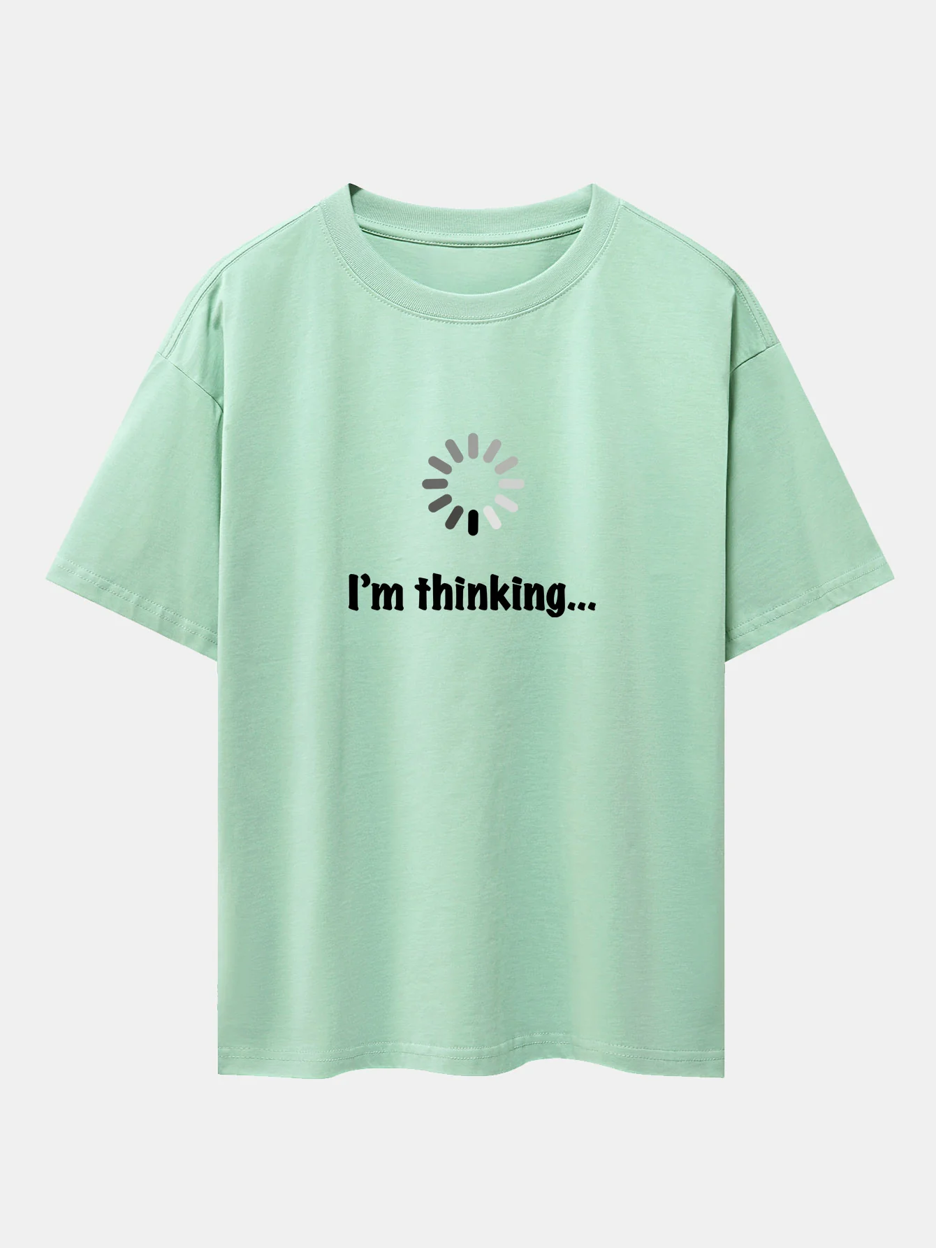 I'm Thinking Print Oversize T-Shirt mit überschnittenen Schultern - Image 11