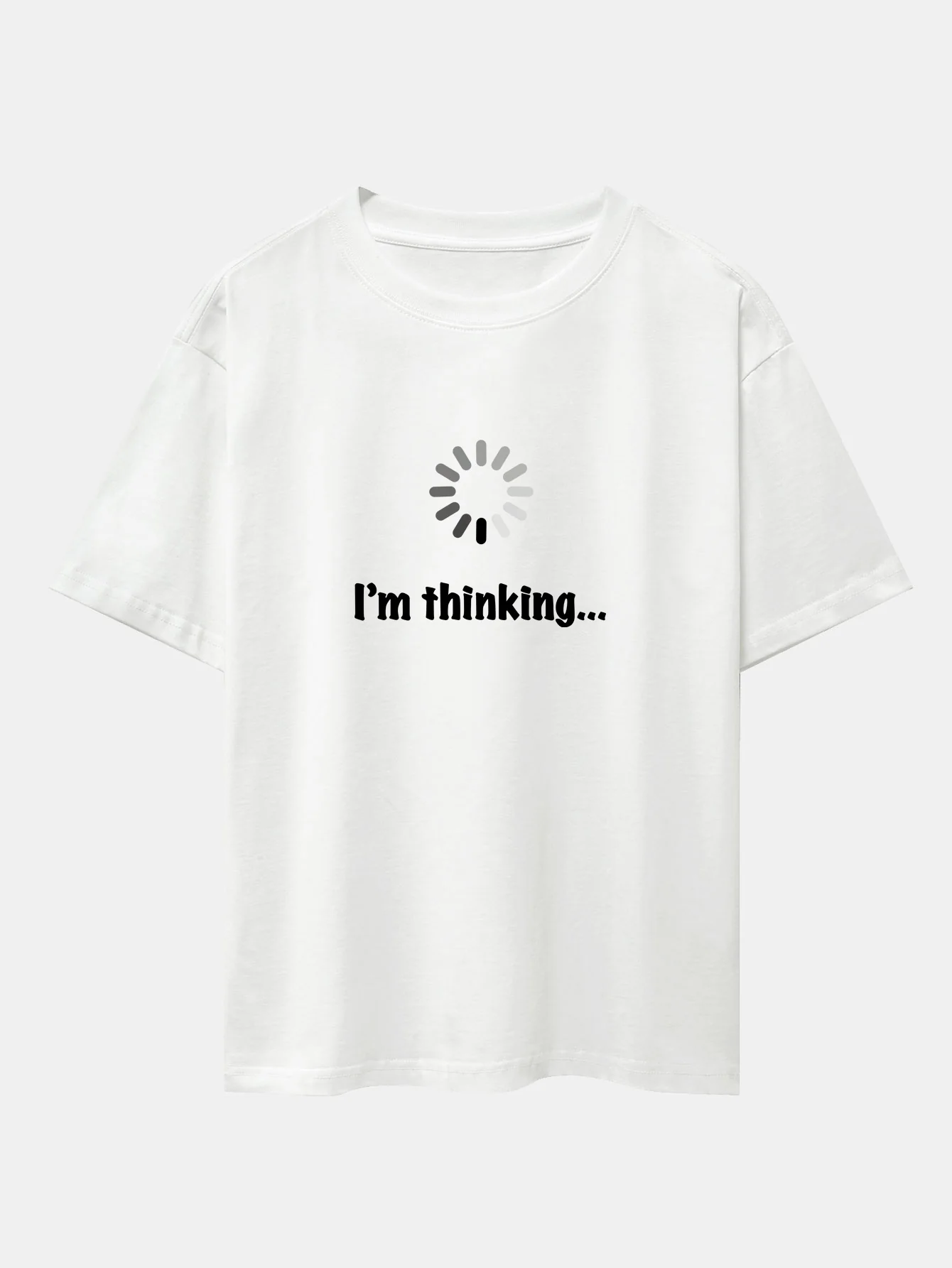 I'm Thinking Print Oversize T-Shirt mit überschnittenen Schultern - Image 2