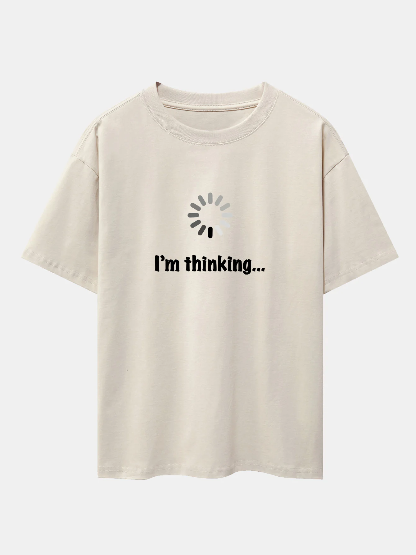 I'm Thinking Print Oversize T-Shirt mit überschnittenen Schultern - Image 3