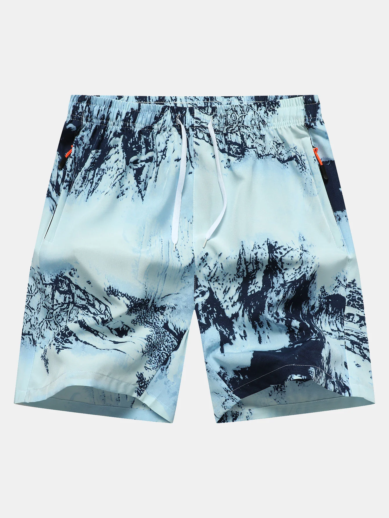 Tintenprint Reißverschluss Taschen Shorts - Image 3
