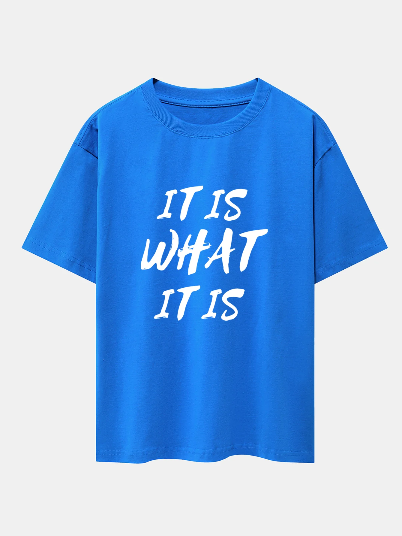 It Is What It Is Print Drop Shoulder Oversize T-Shirt - Image 5
