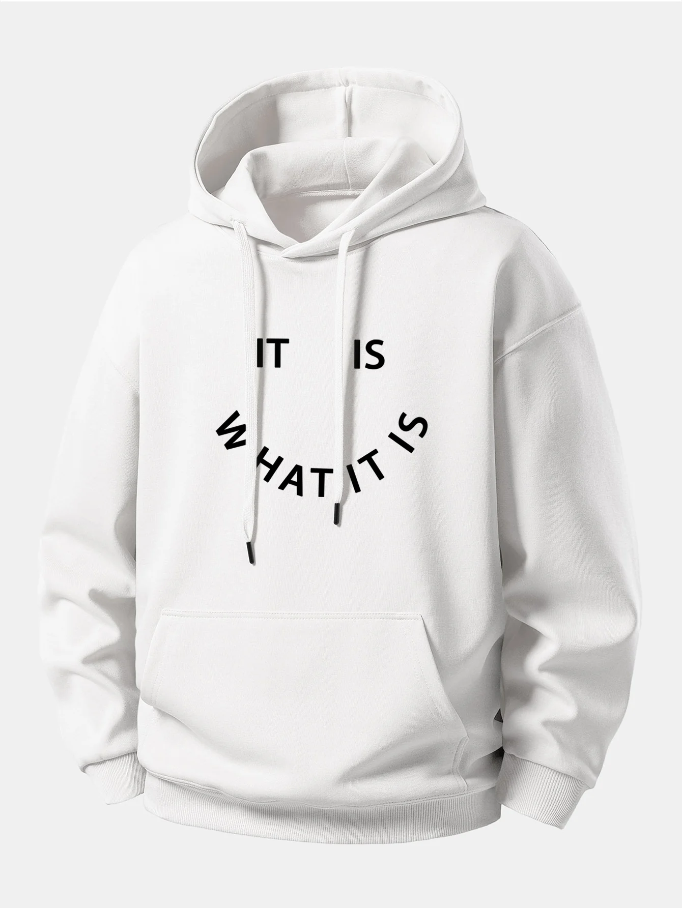 It Is What It Is  Print Relax Fit Hoodie - Image 4