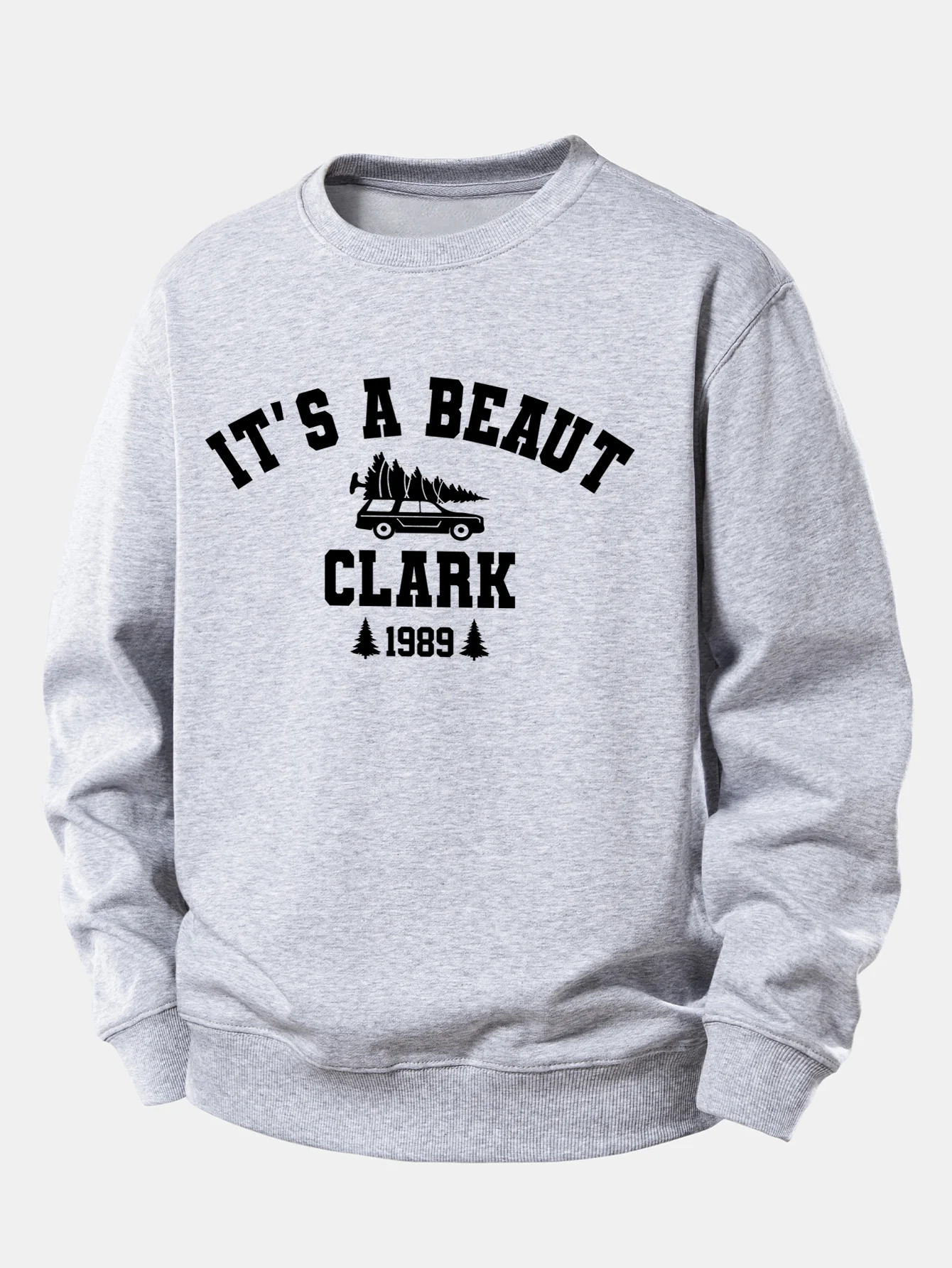It's a Beaut Clark Christmas Tree Car Print Relax Fit Sweatshirt - Image 5
