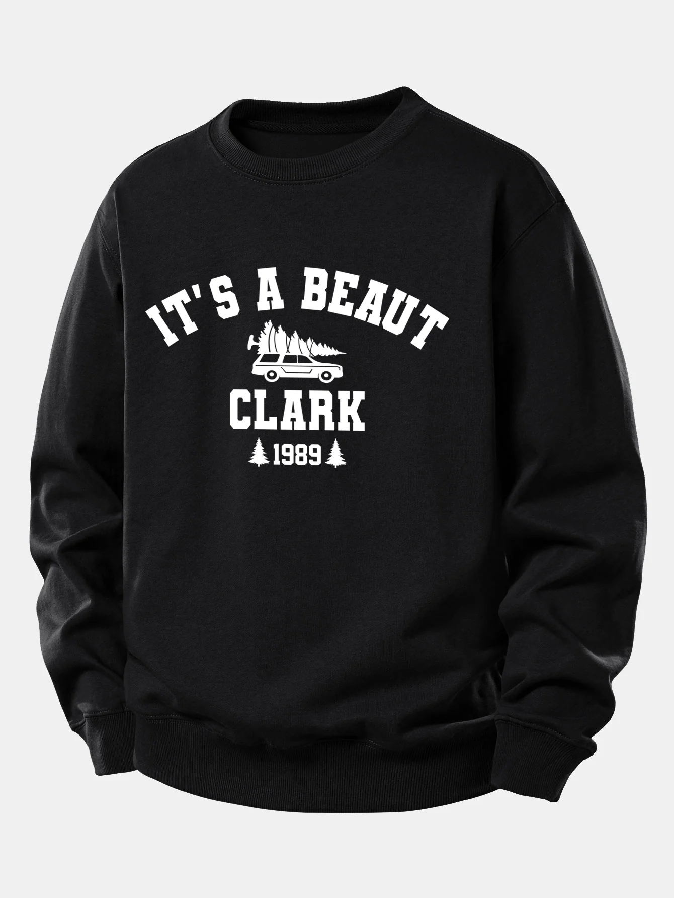 It's a Beaut Clark Christmas Tree Car Print Relax Fit Sweatshirt - Image 6