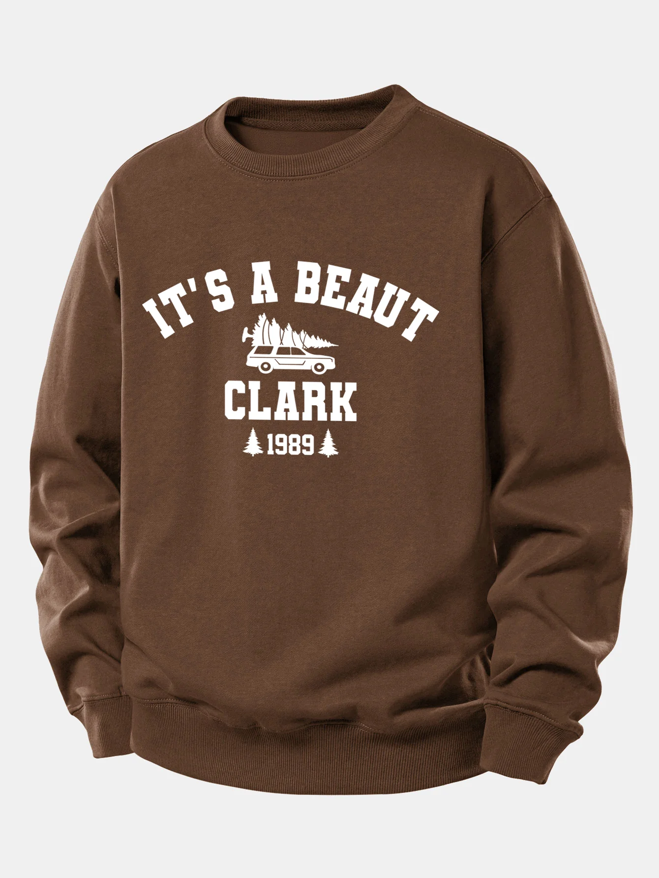It's a Beaut Clark Christmas Tree Car Print Relax Fit Sweatshirt - Image 9