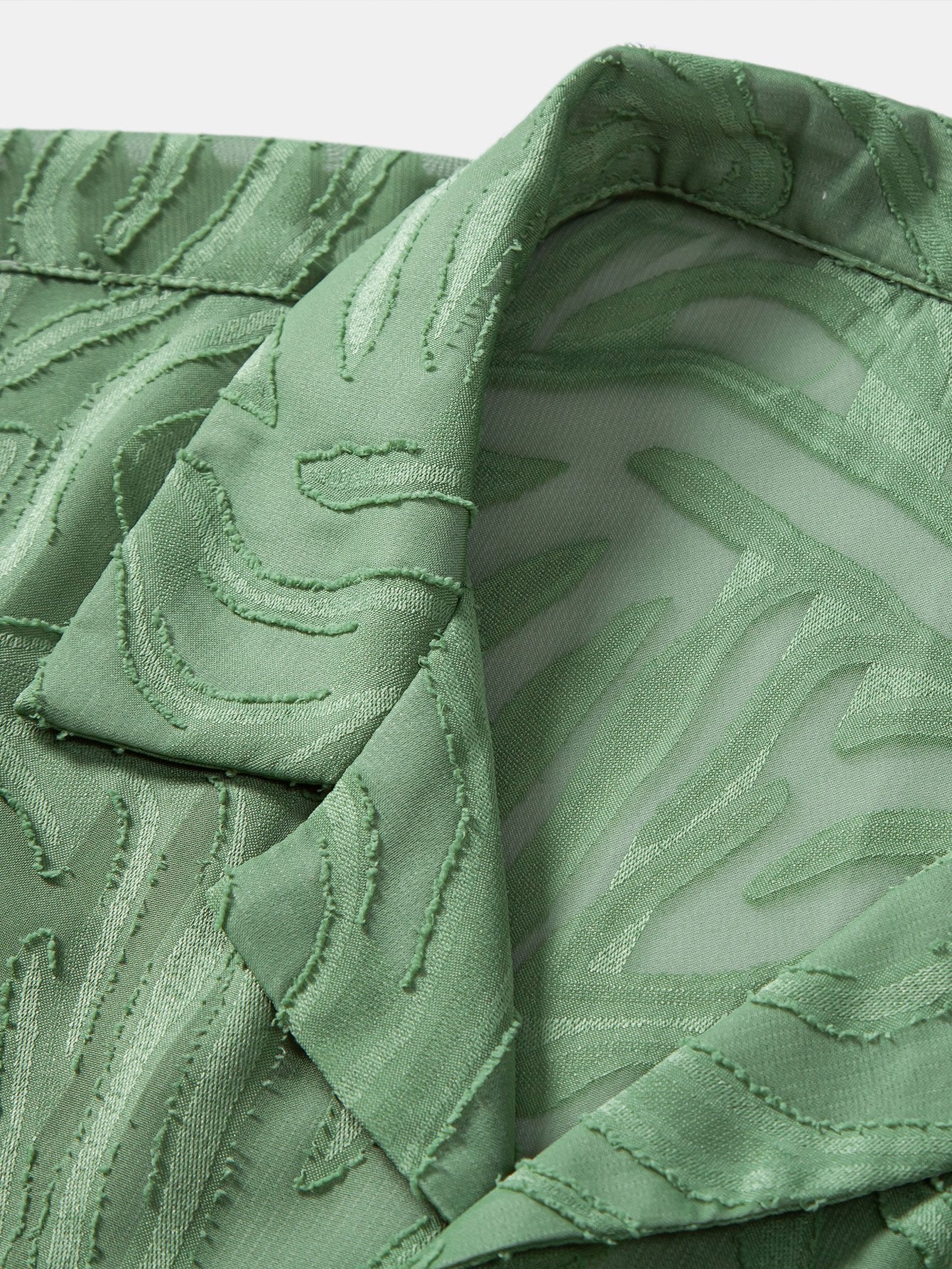 Jacquard-Textur Kubanisches Hemd & Gerade geschnittene Leinenhose - Image 11