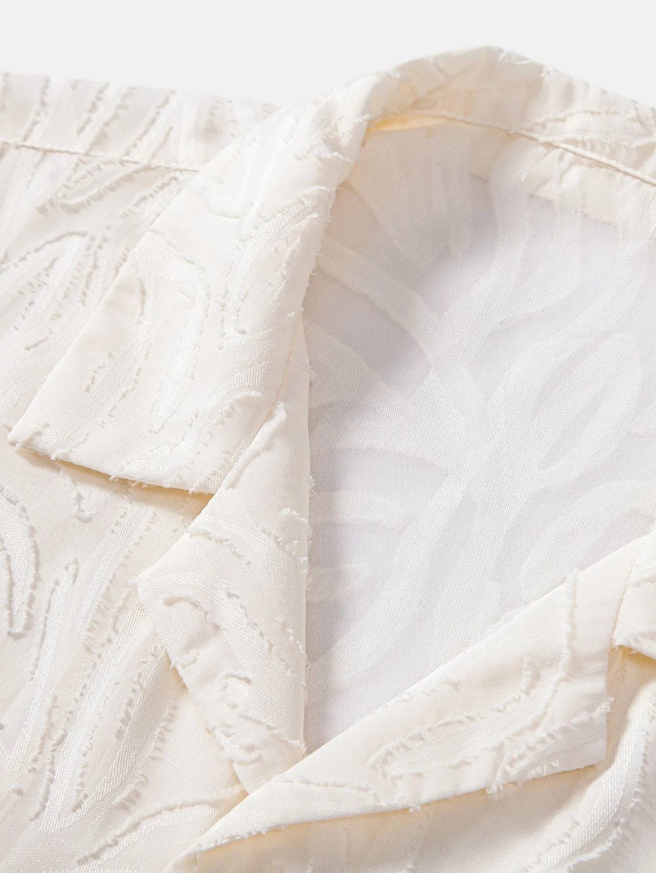 Jacquard-Textur Kubanisches Hemd & Gerade geschnittene Leinenhose - Image 14