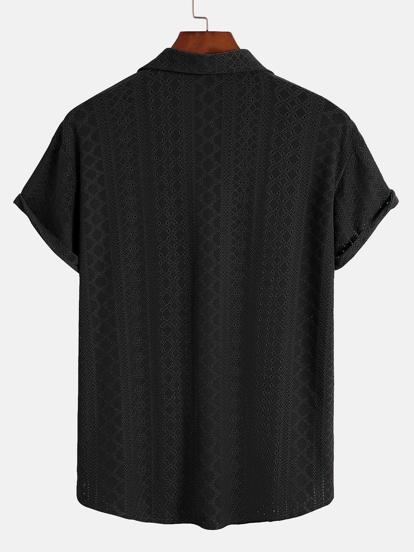 Jacquard-Strukturierte Button-Up-Hemd - Image 4