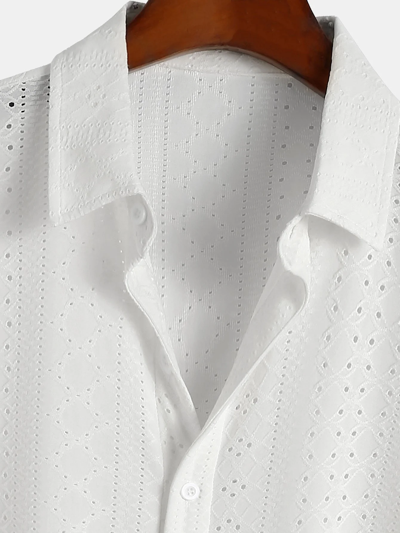 Jacquard-Strukturierte Button-Up-Hemd - Image 7