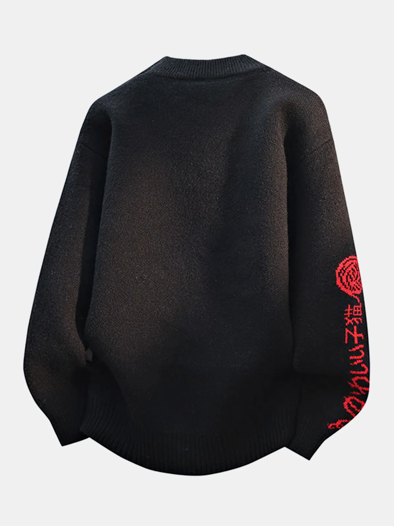 Japanese Cat Print Crew Neck Sweater - Image 4