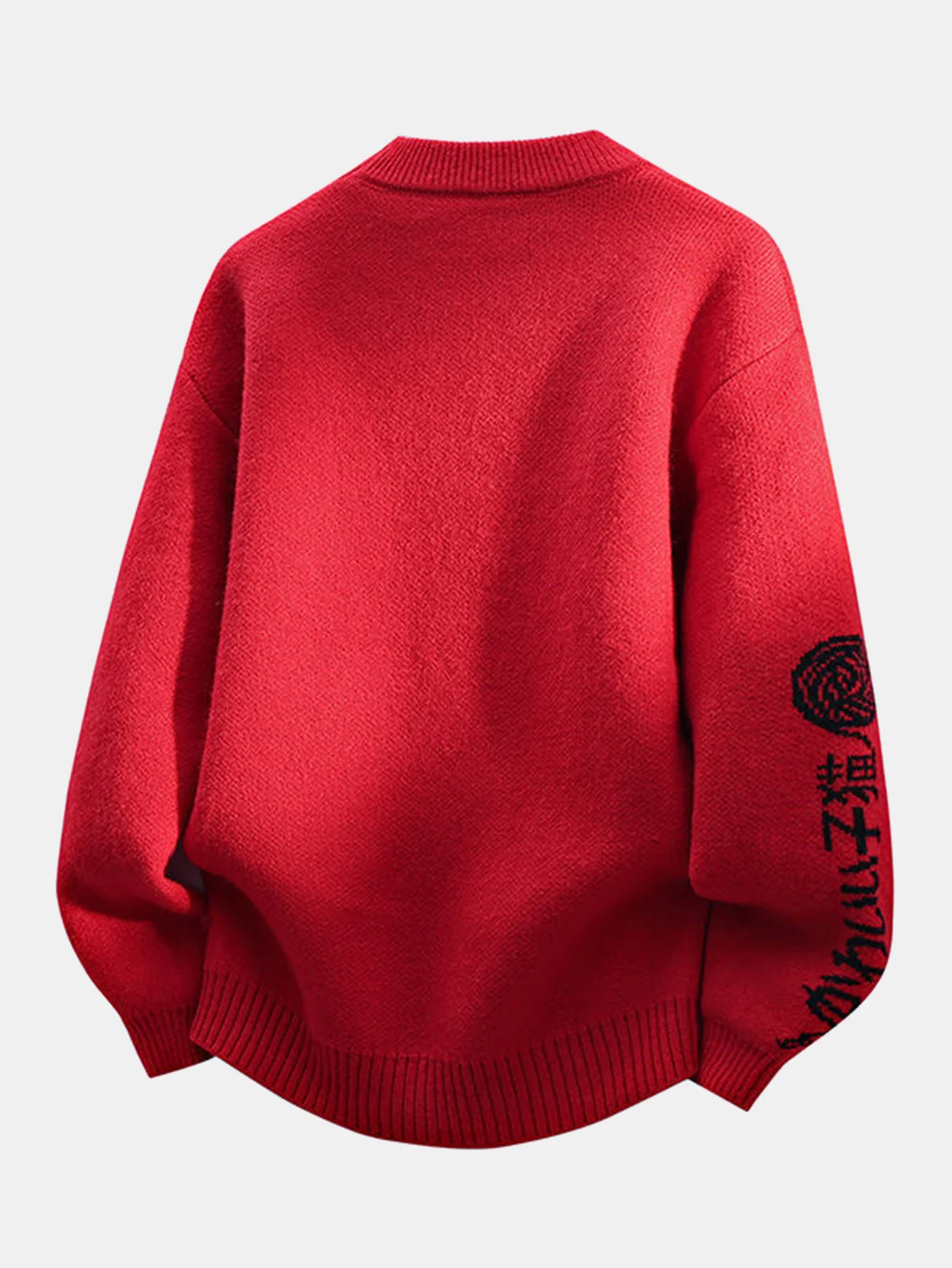 Japanese Cat Print Crew Neck Sweater - Image 7