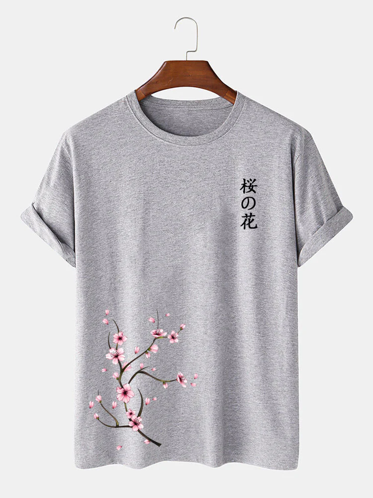 T-Shirt mit japanischem Kirschblüten-Druck - Image 4