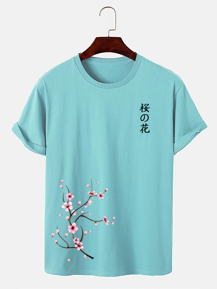 T-Shirt mit japanischem Kirschblüten-Druck - Image 5