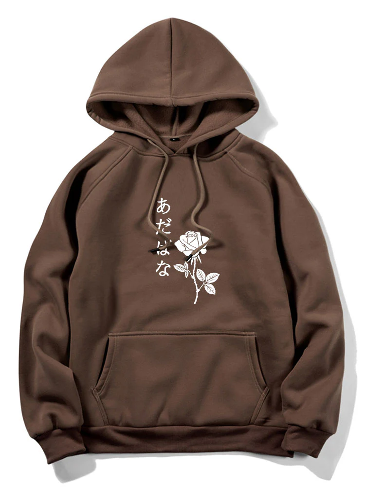 Japanische Rosenmuster Kapuzenpullover - Image 6
