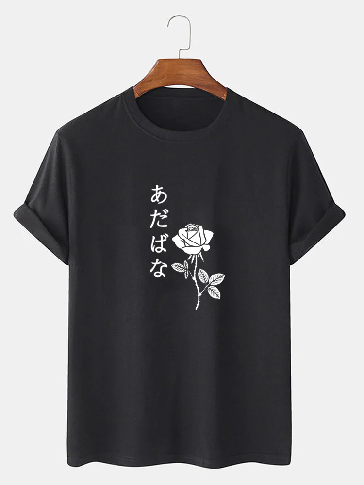 Japanische Rosenmuster T-Shirt - Image 3
