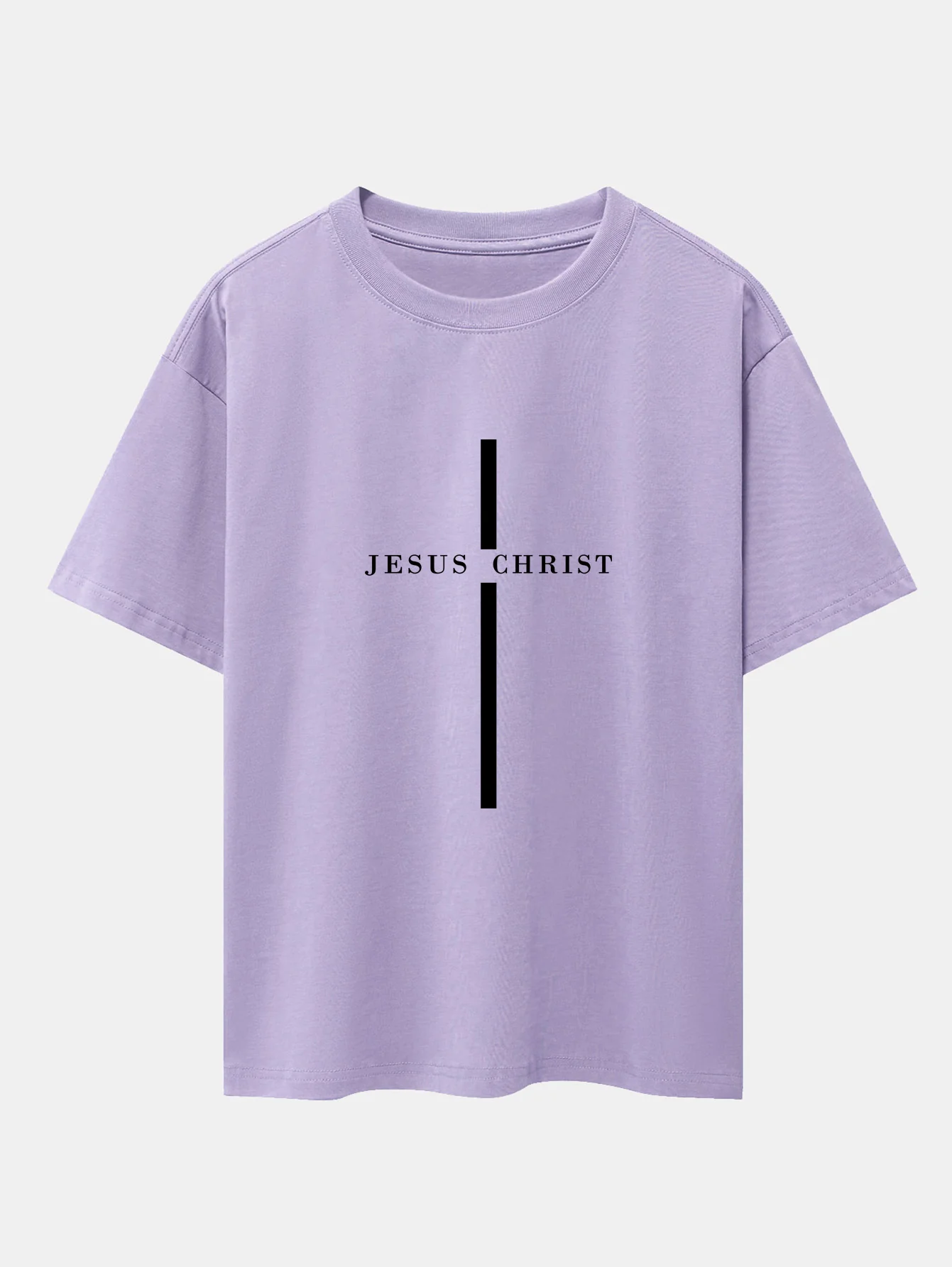 Jesus Christus Streifenmuster Drop Shoulder Oversize T-Shirt - Image 15