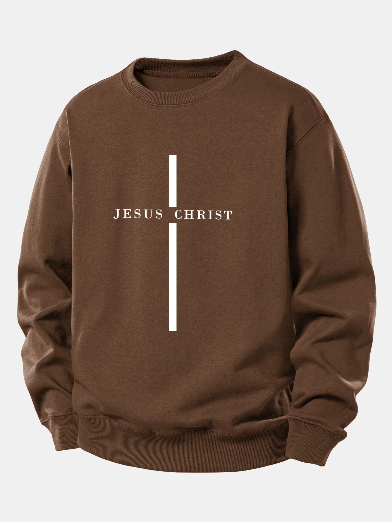 Jesus Christ Streifenmuster Locker sitzendes Sweatshirt - Image 8