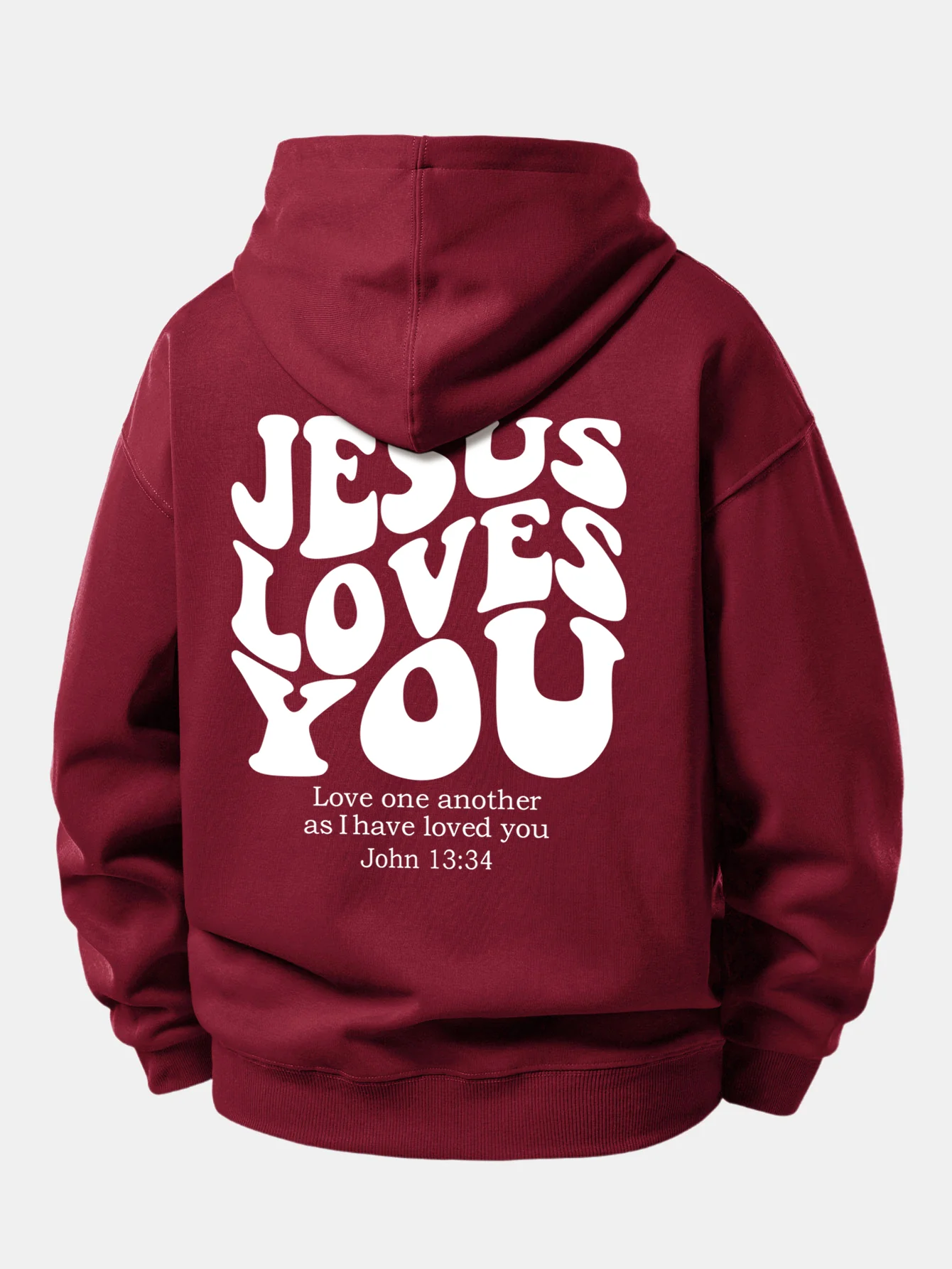 Jesus Loves You Back Print Relax Fit Hoodie - Image 11