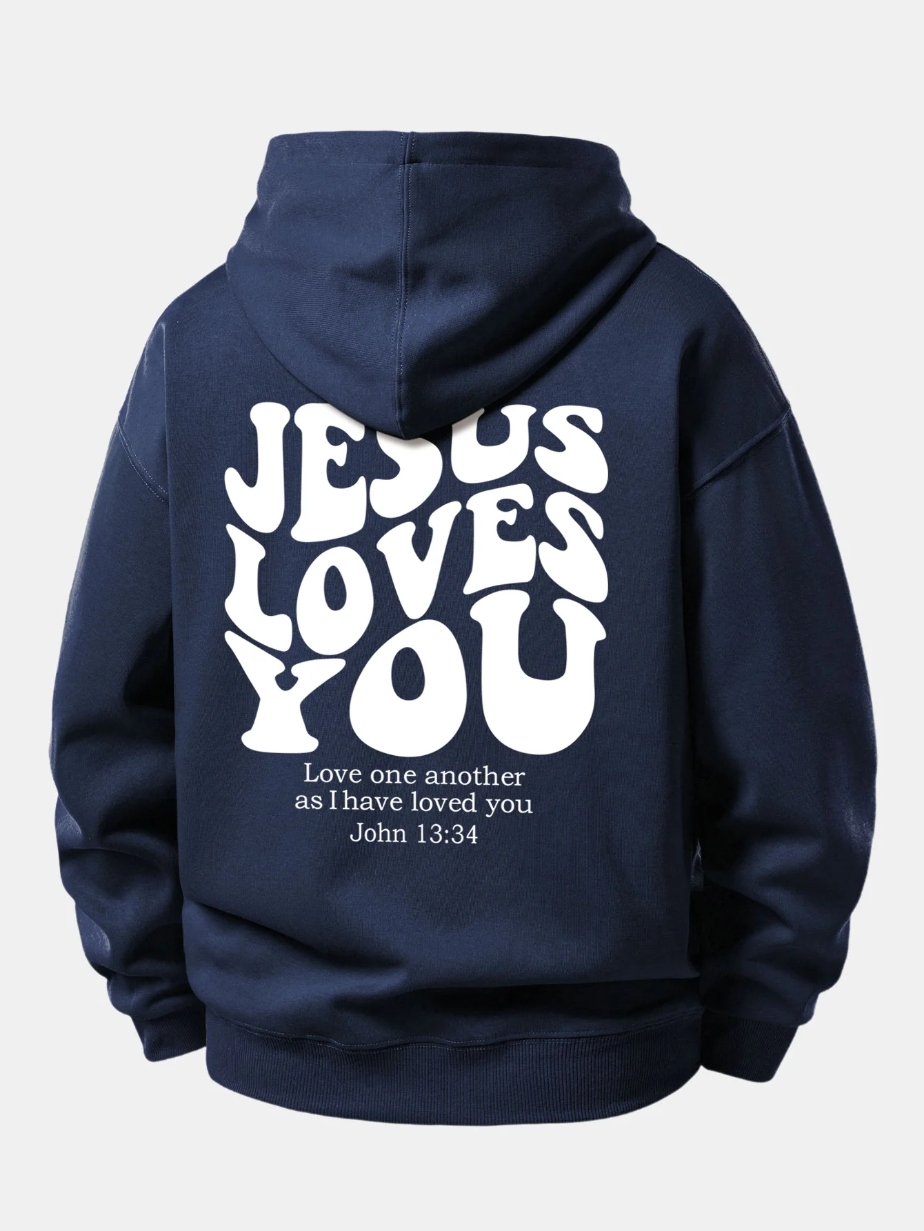 Jesus Loves You Back Print Relax Fit Hoodie - Image 19