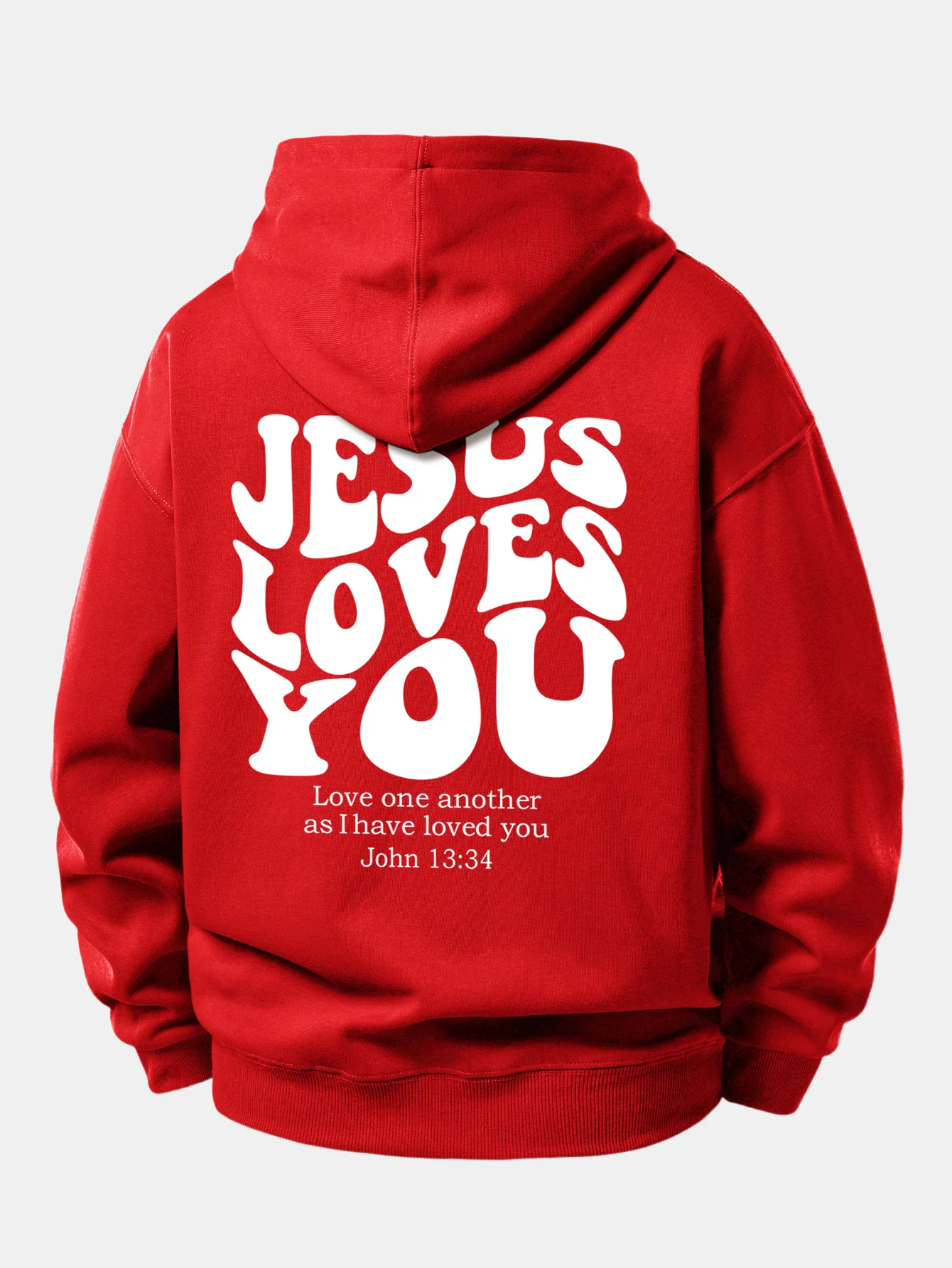 Jesus Loves You Back Print Relax Fit Hoodie - Image 21