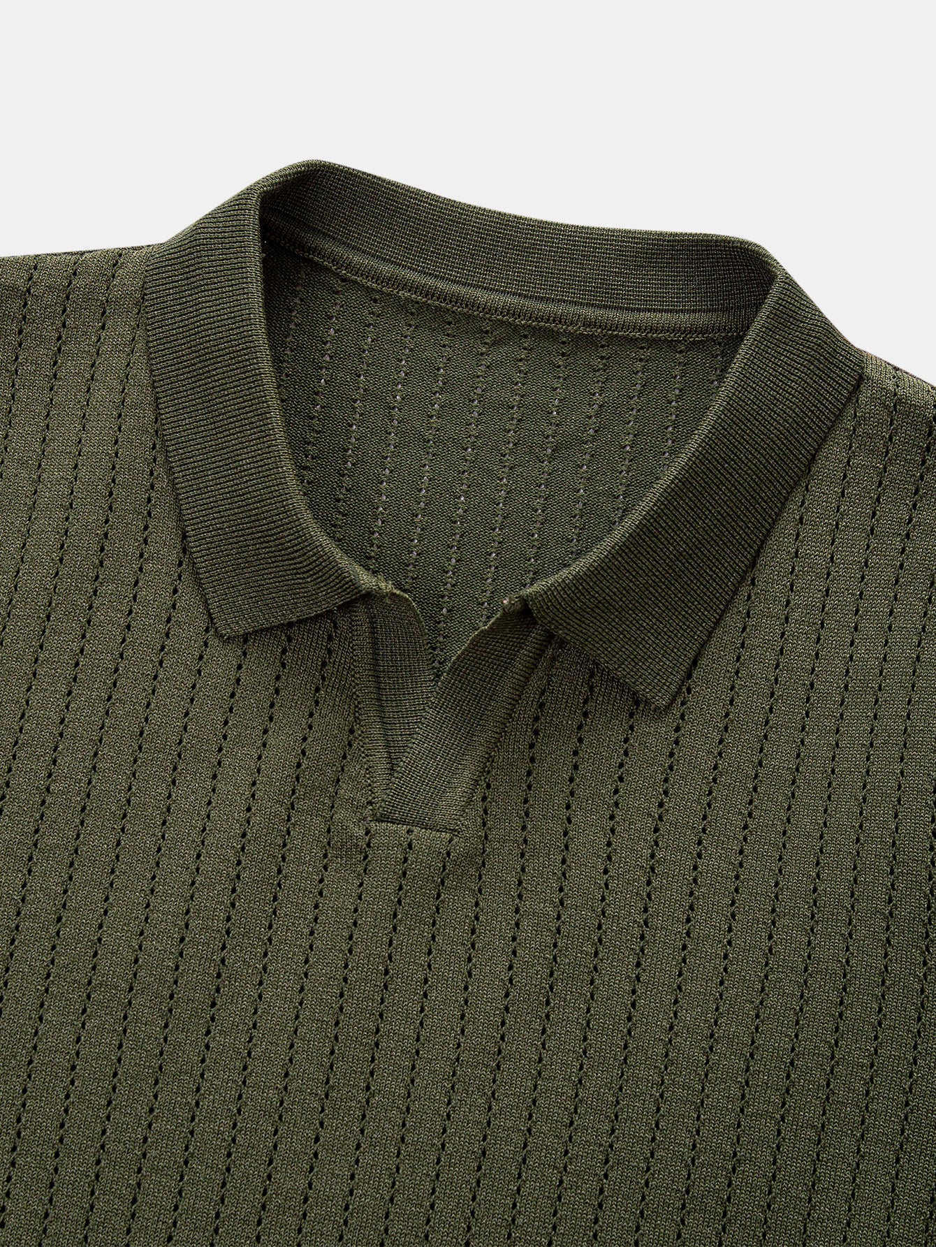 Johnny Collar Open Knit Polo - Image 11