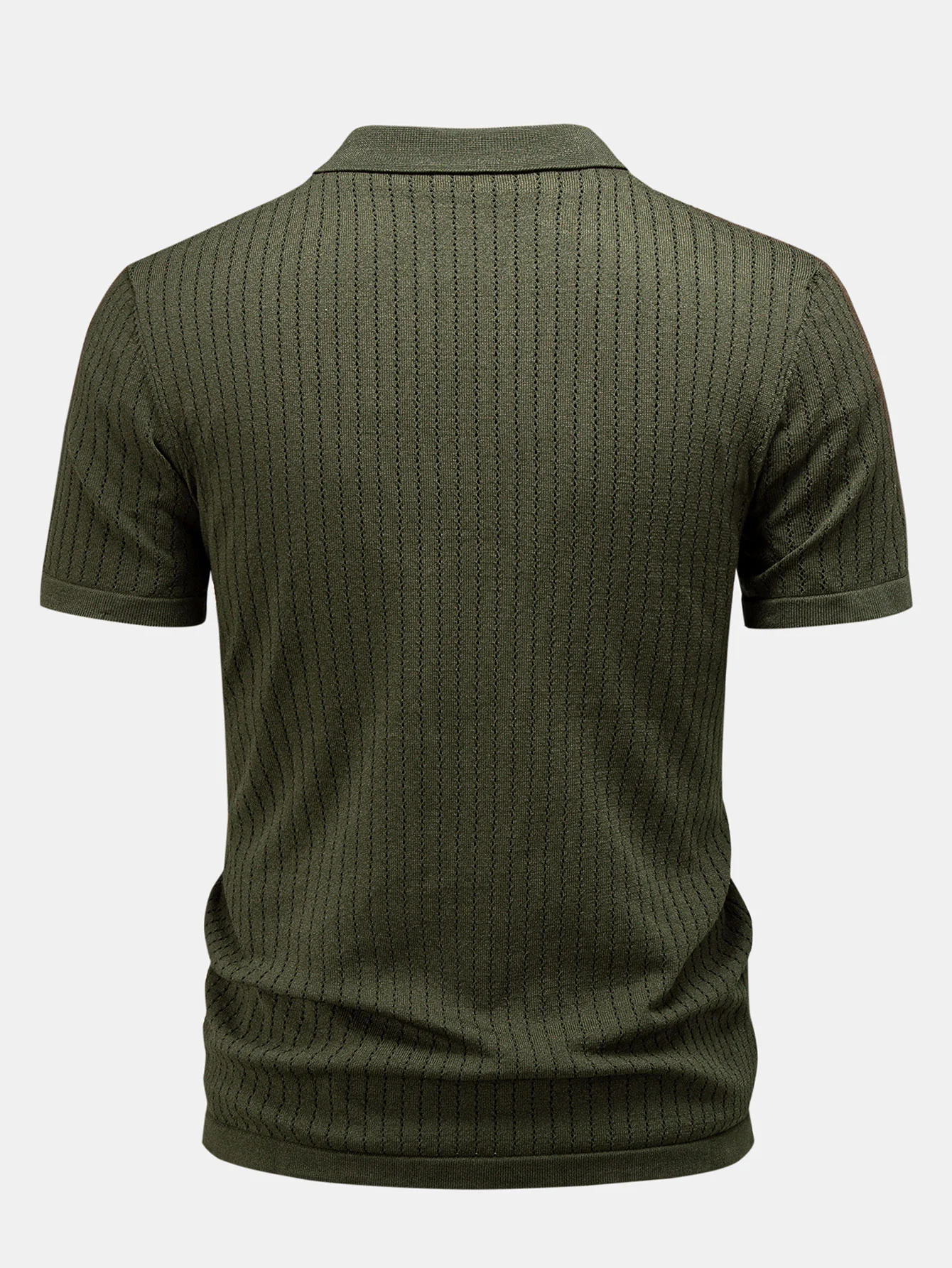 Johnny Collar Open Knit Polo - Image 2