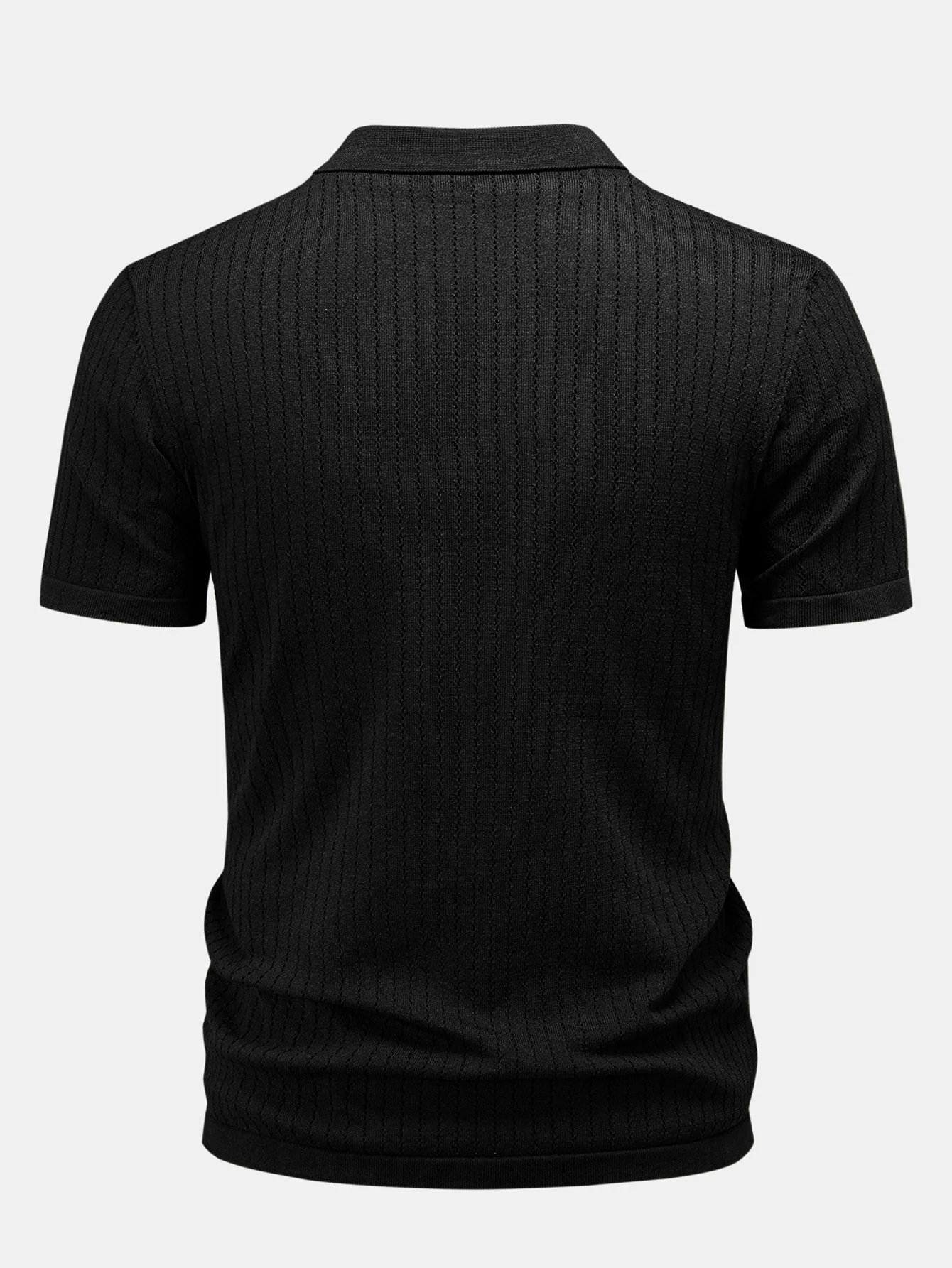 Johnny Collar Open Knit Polo - Image 4
