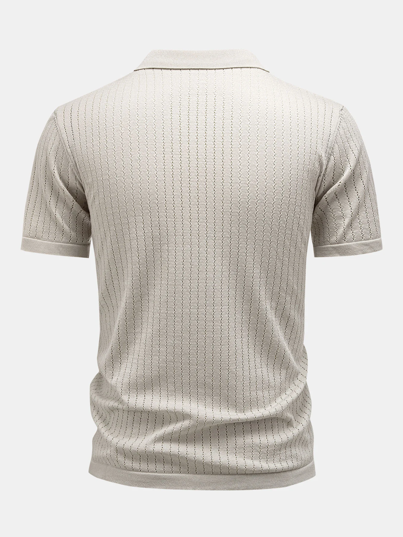 Johnny Collar Open Knit Polo - Image 6