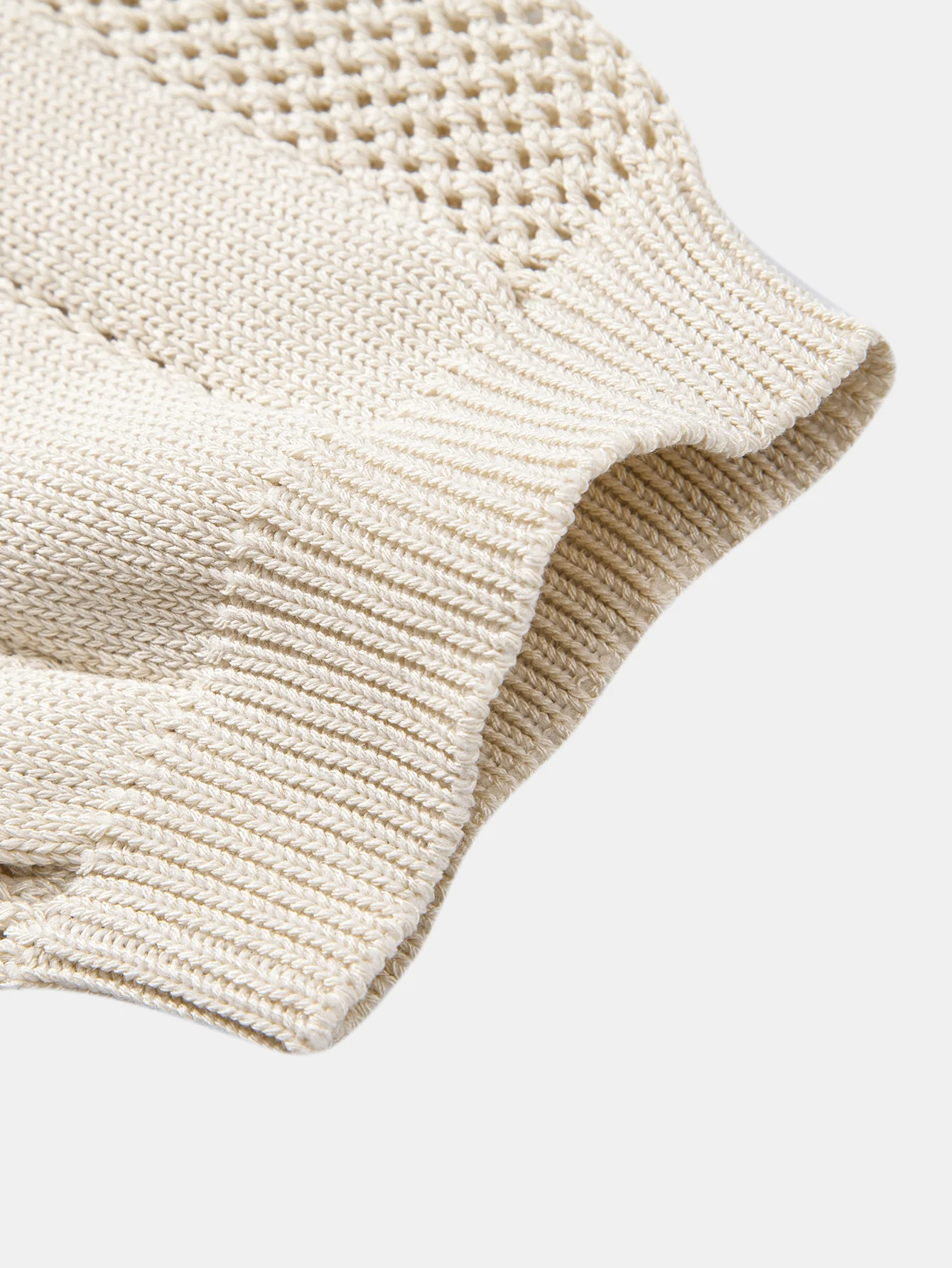 Johnny Collar Striped Open Knit Polo - Image 8