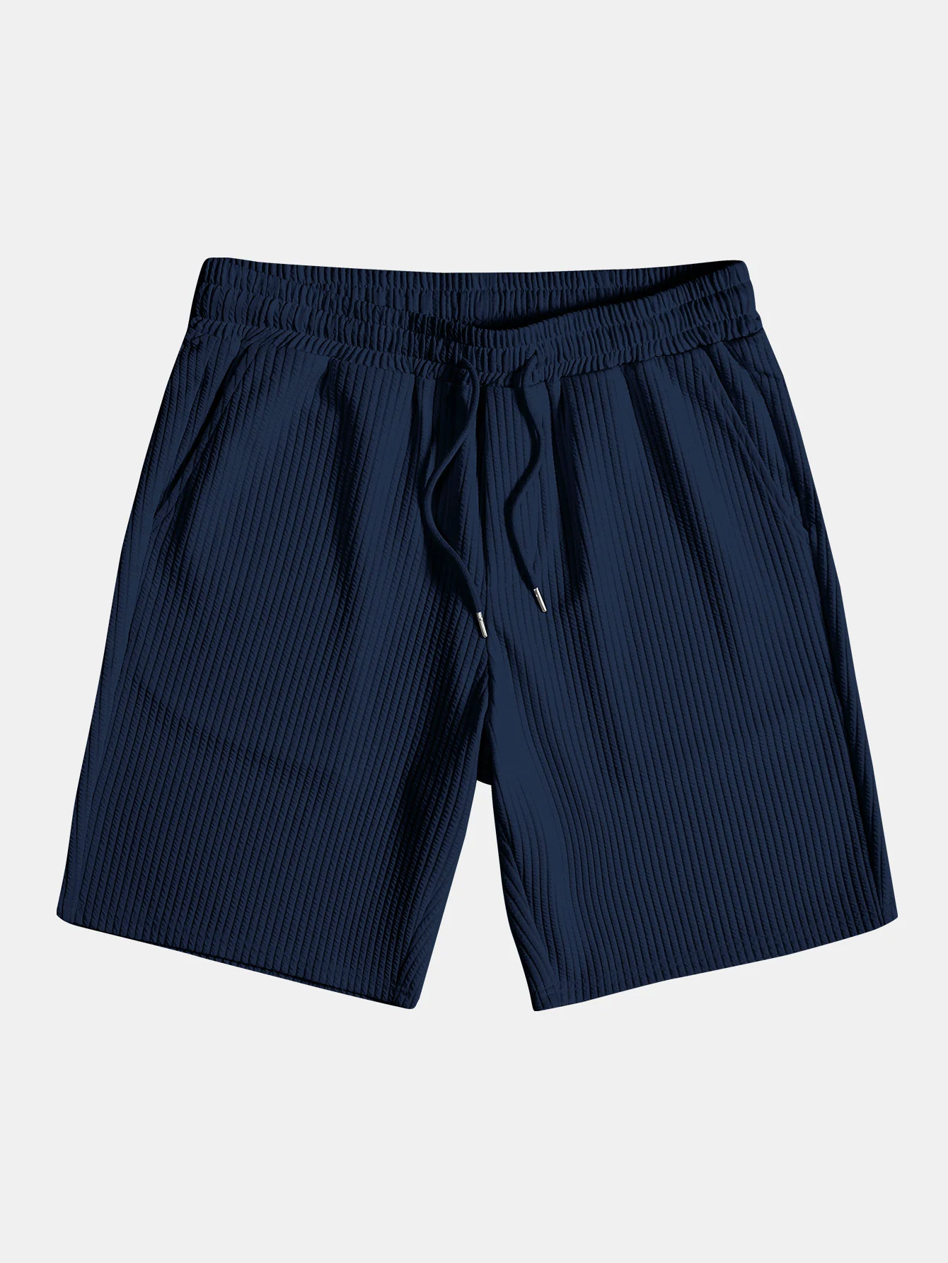 Kängurutasche Geripptes Kapuzen-T-Shirt & Gerippte Shorts mit Kordelzug - Image 20