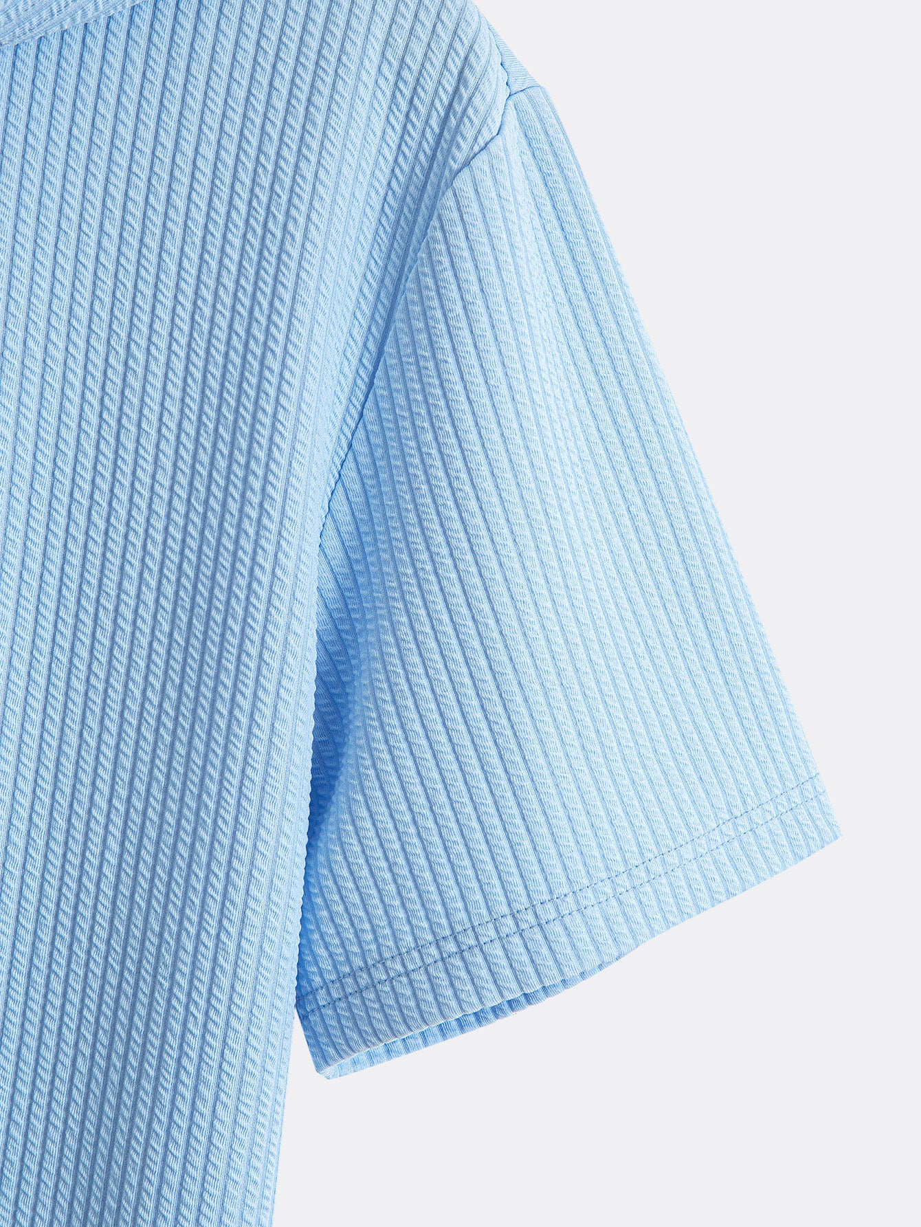Kängurutasche Geripptes Kapuzen-T-Shirt & Gerade Bein Gerippte Hose - Image 19