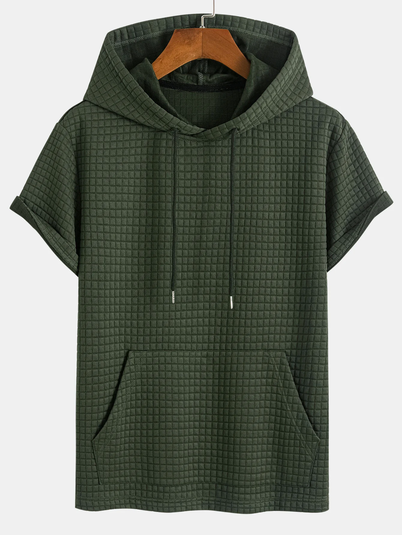 Känguru-Taschen-Waffel-Hoodie-T-Shirt & Shorts - Image 5