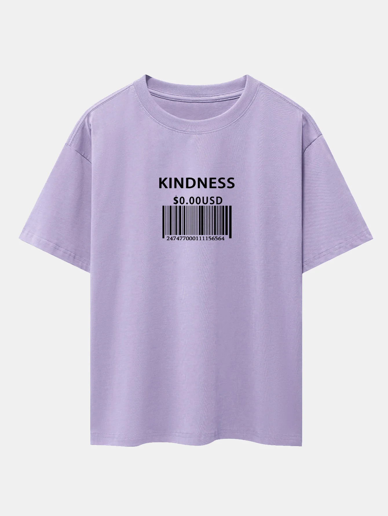 Kindness Barcode Print Oversize T-Shirt mit überschnittenen Schultern - Image 15