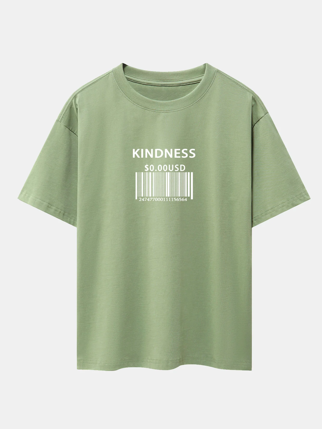Kindness Barcode Print Oversize T-Shirt mit überschnittenen Schultern - Image 6