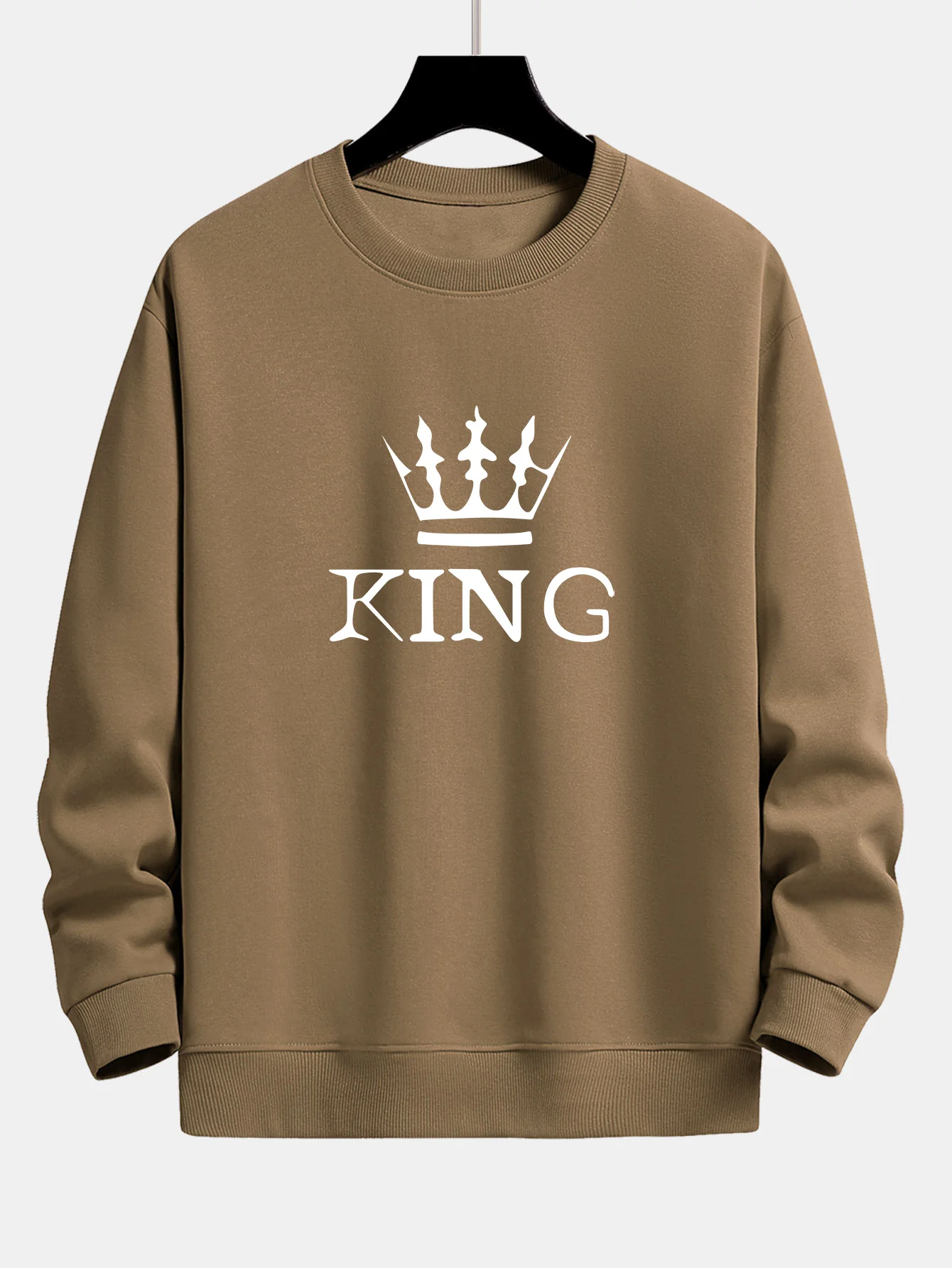 King Crown Print Relaxed Fit Rundhals Sweatshirt & Jogginghose - Image 10